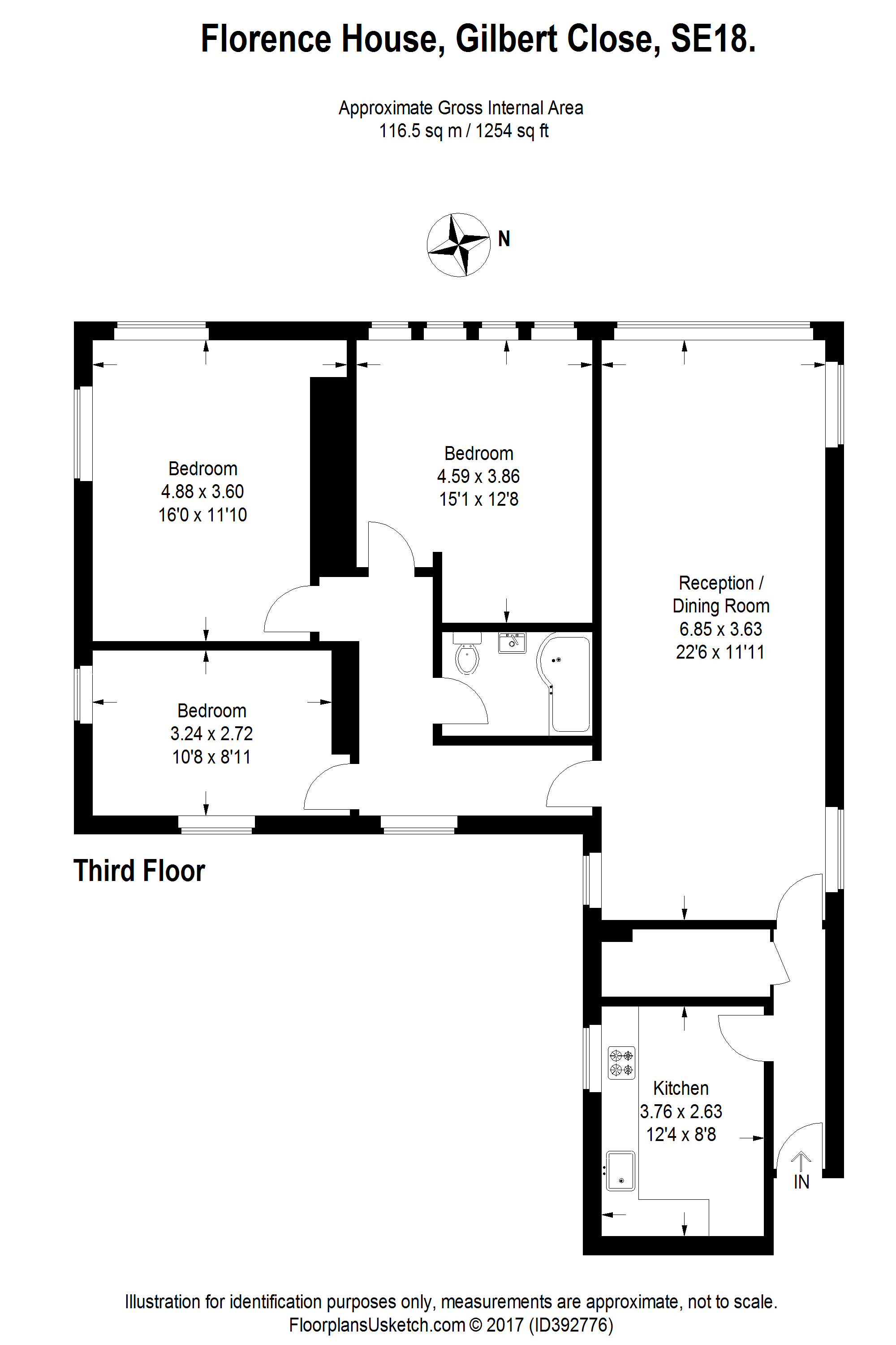 3 Bedrooms Flat to rent in Royal Herbert Pavilions, Gilbert Close, London SE18