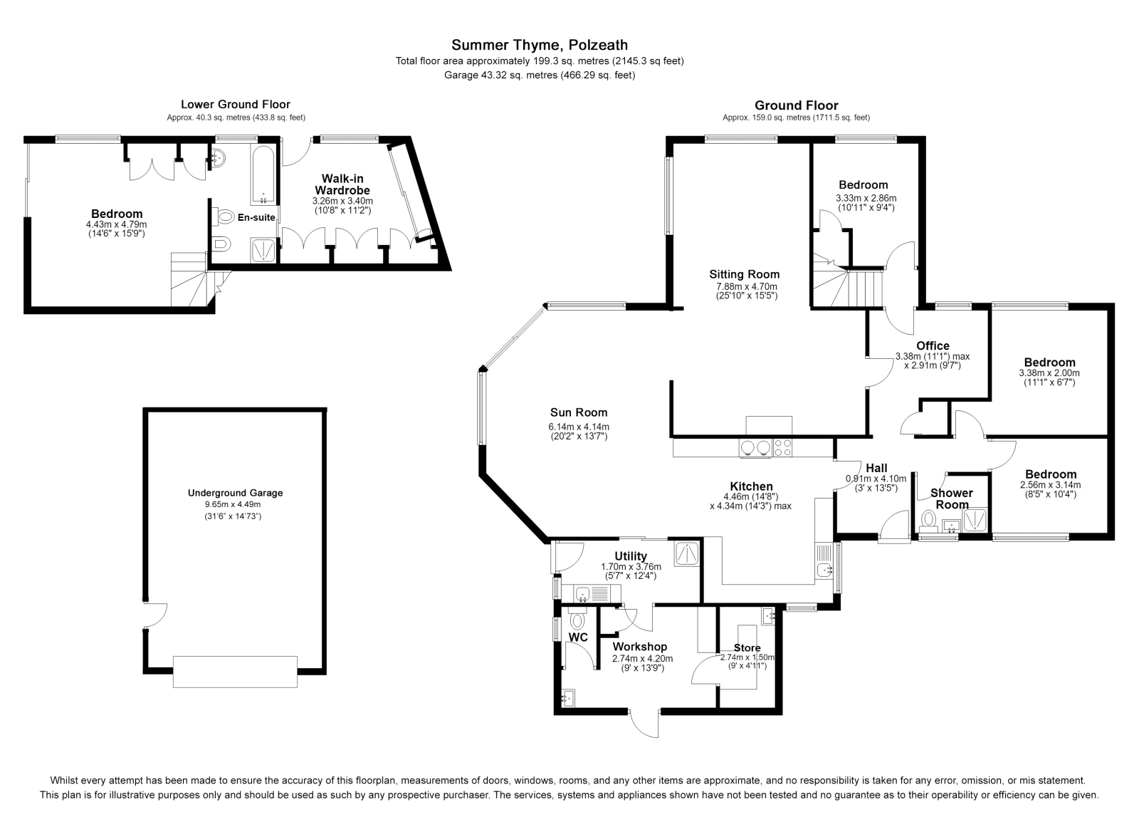 Summer Thyme, 17 Trenant Close, Polzeath floorplan