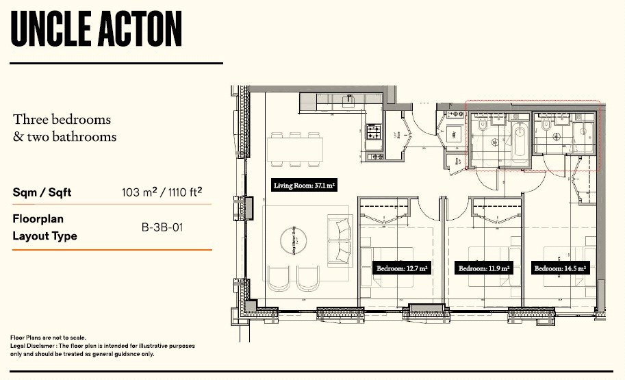 UNCLE Acton (3 Bed),, UNCLE, London floorplan