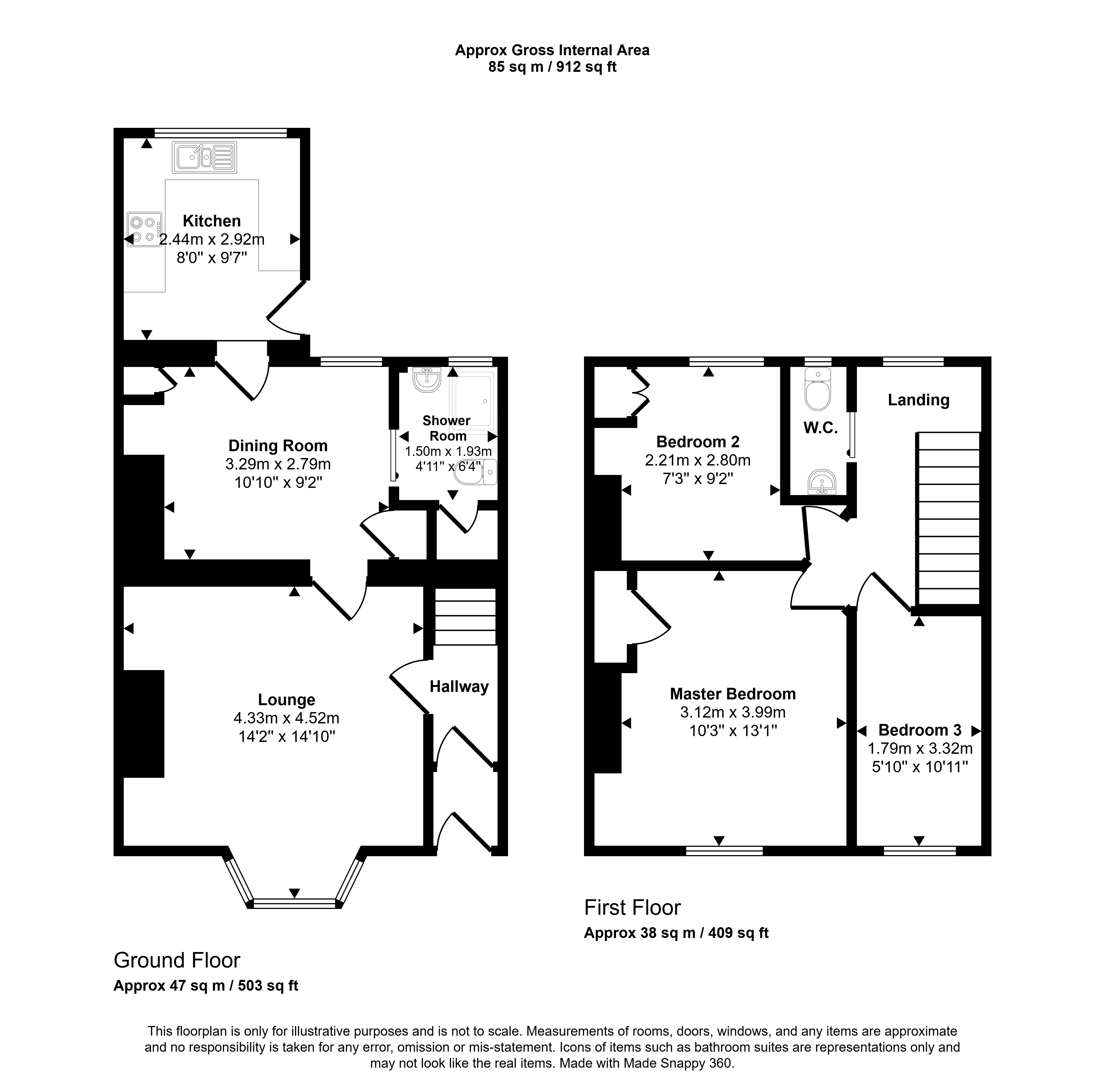 5, Bridge Terrace, Bedlington floorplan