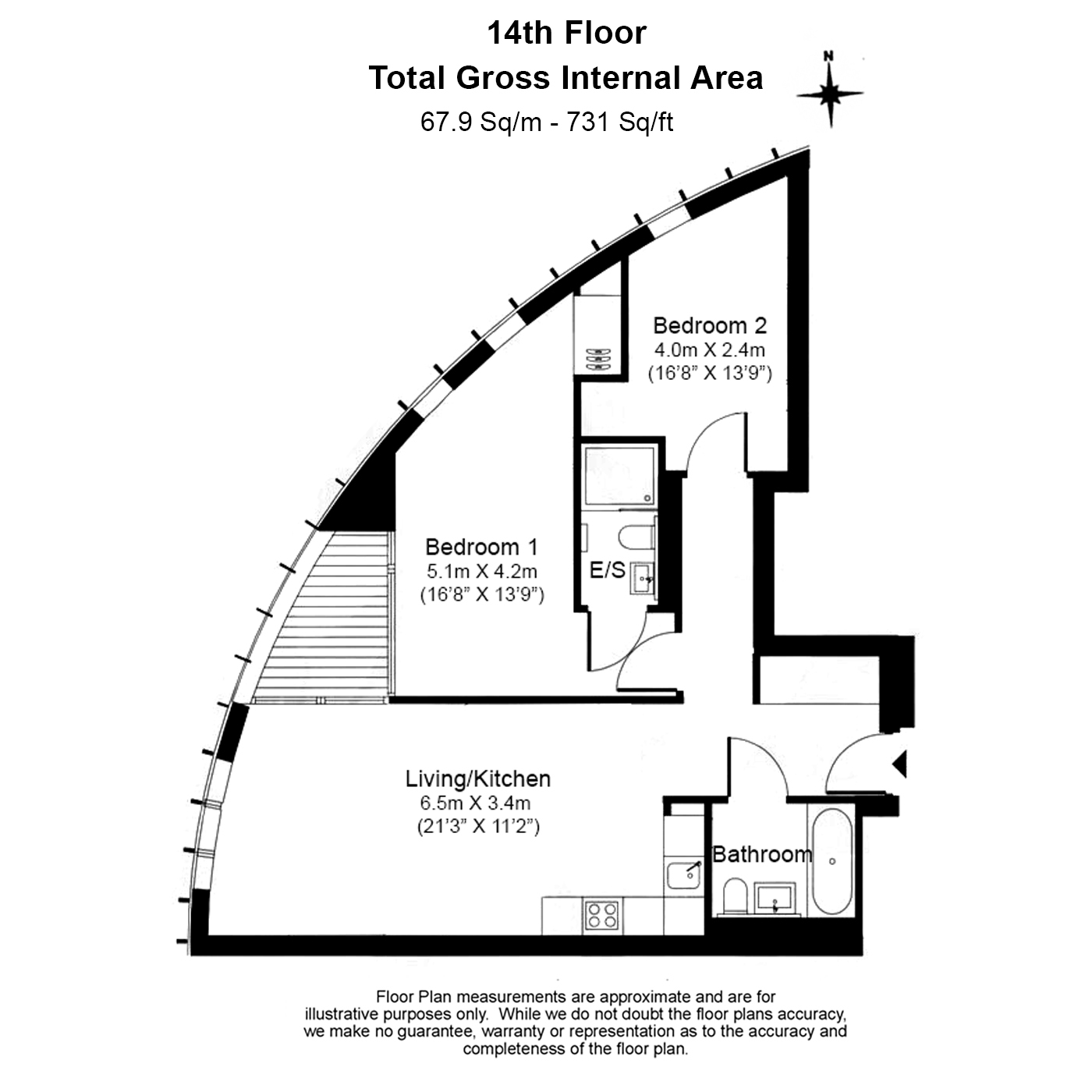 Apartment 1408 Sky Gardens, 155, Wandsworth Road, Nine Elms floorplan