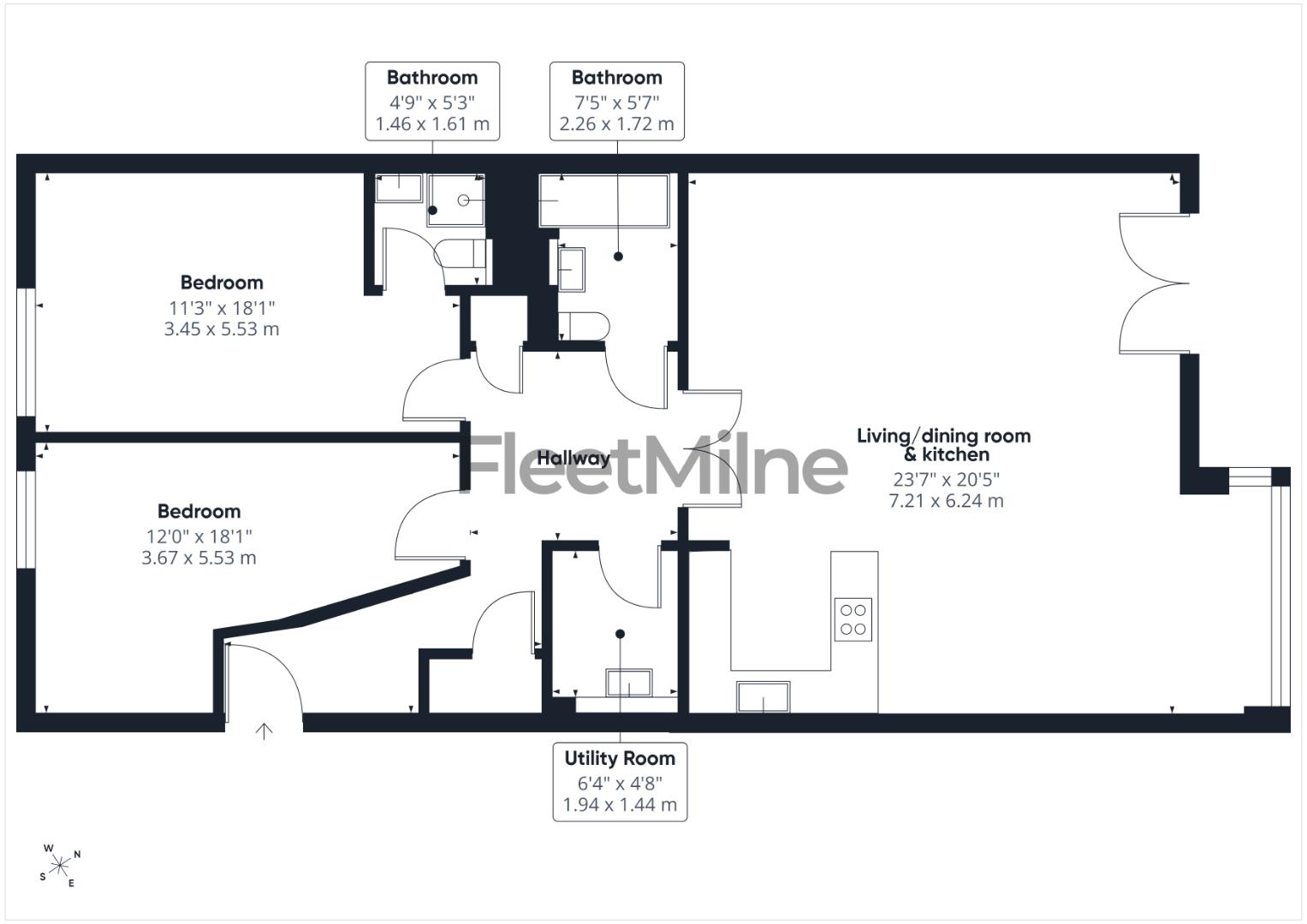 Apartment 1421, 25, Sheepcote Street, Birmingham floorplan