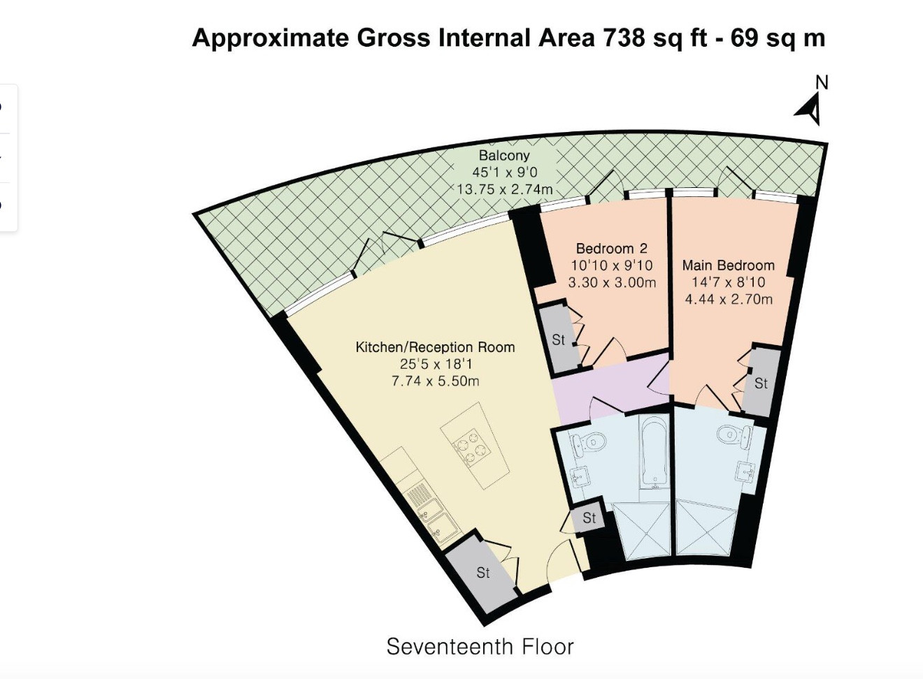 Arena Tower, Canary Wharf floorplan
