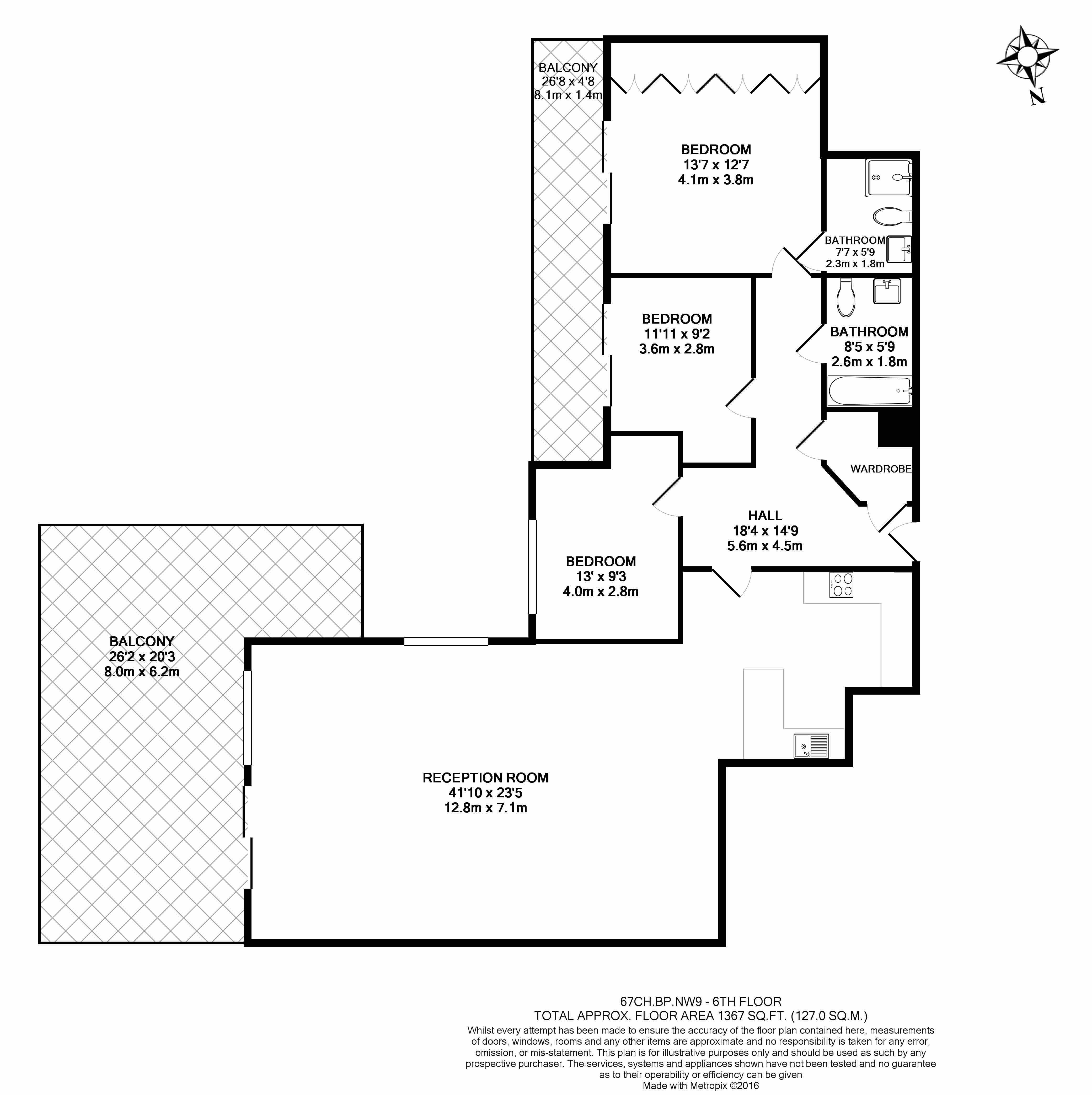 Flat 67, Croft House, 21, Heritage Avenue, London floorplan