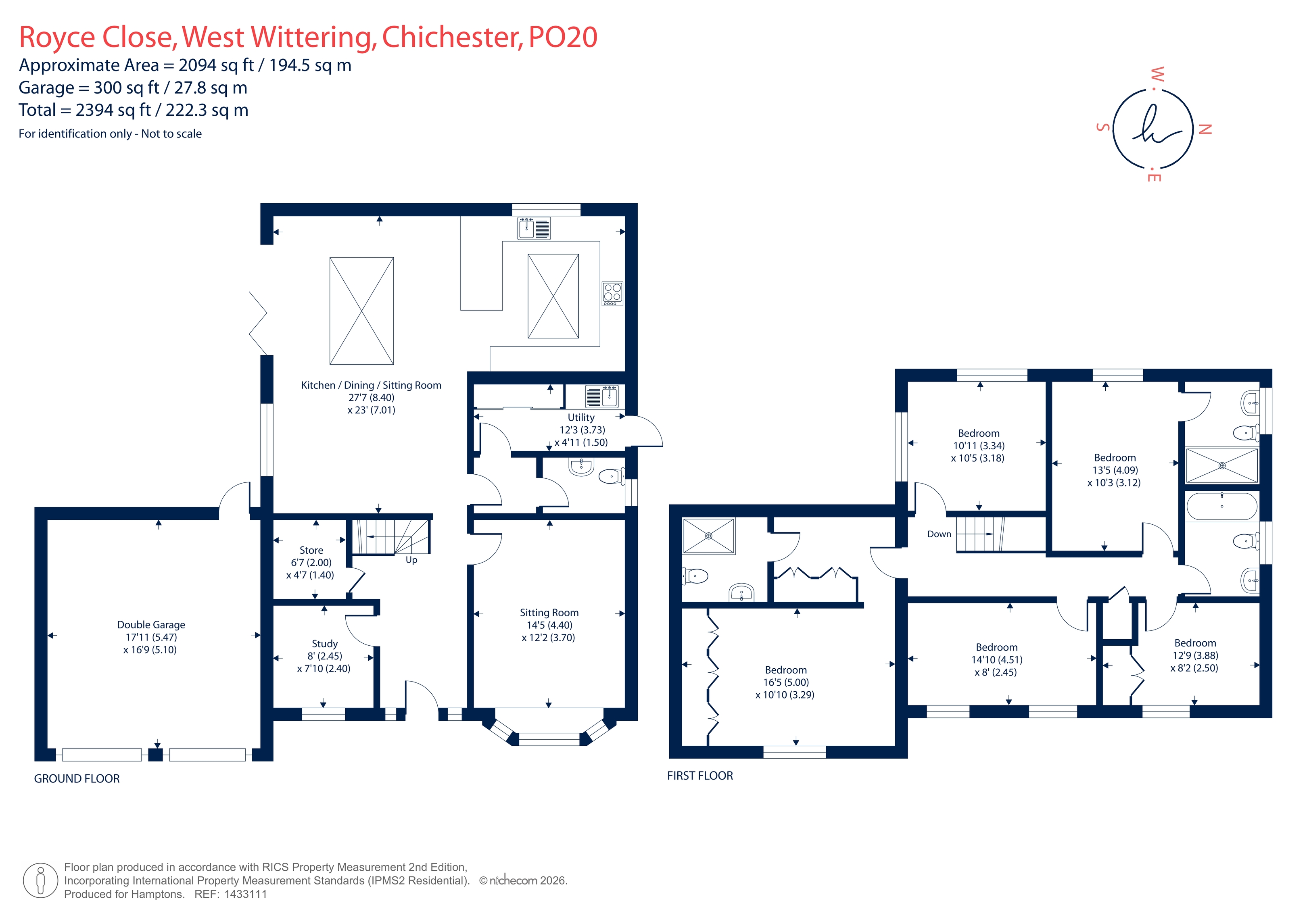 7, Royce Close, Chichester floorplan
