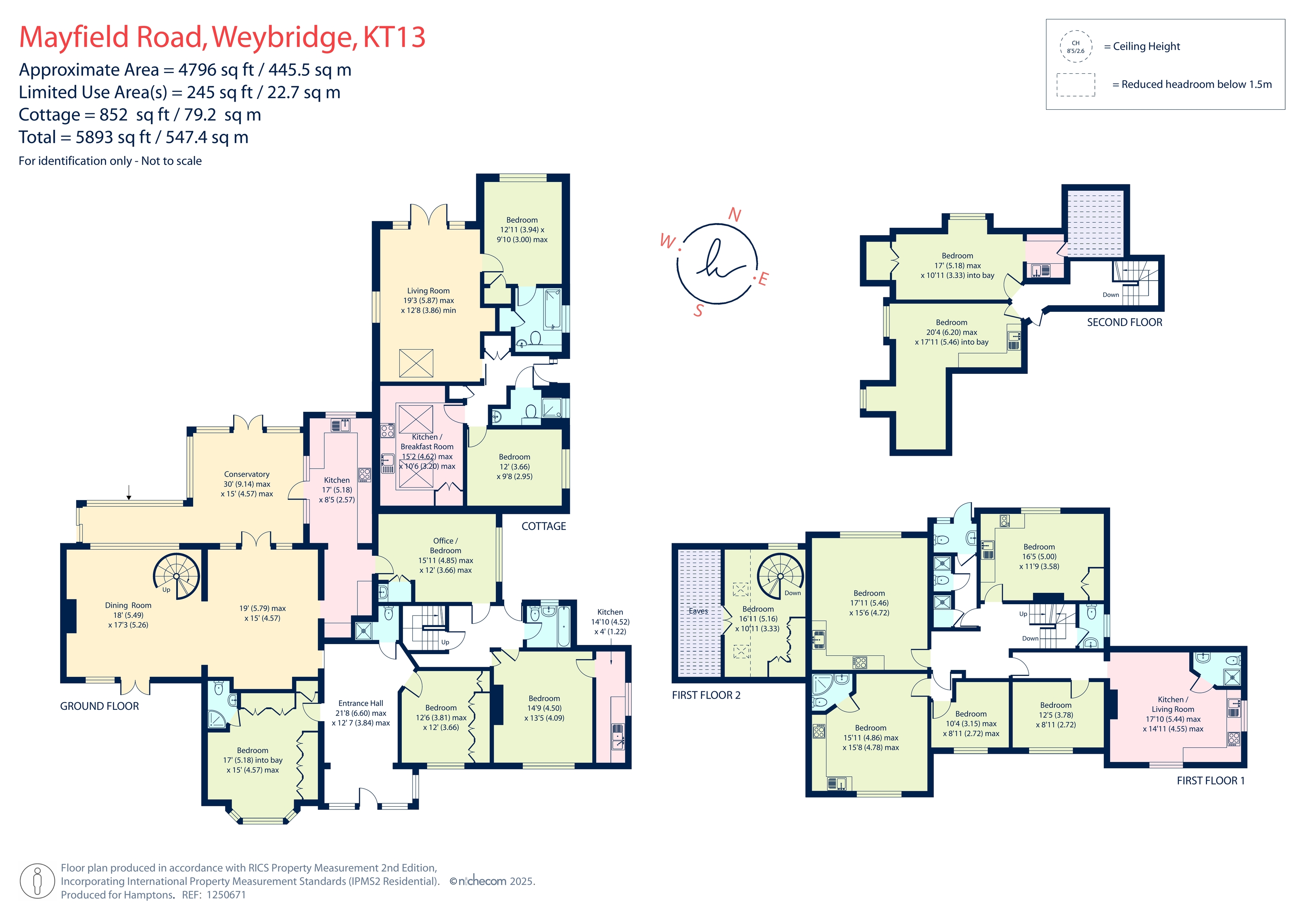 Oakleigh, 15, Mayfield Road, Weybridge floorplan