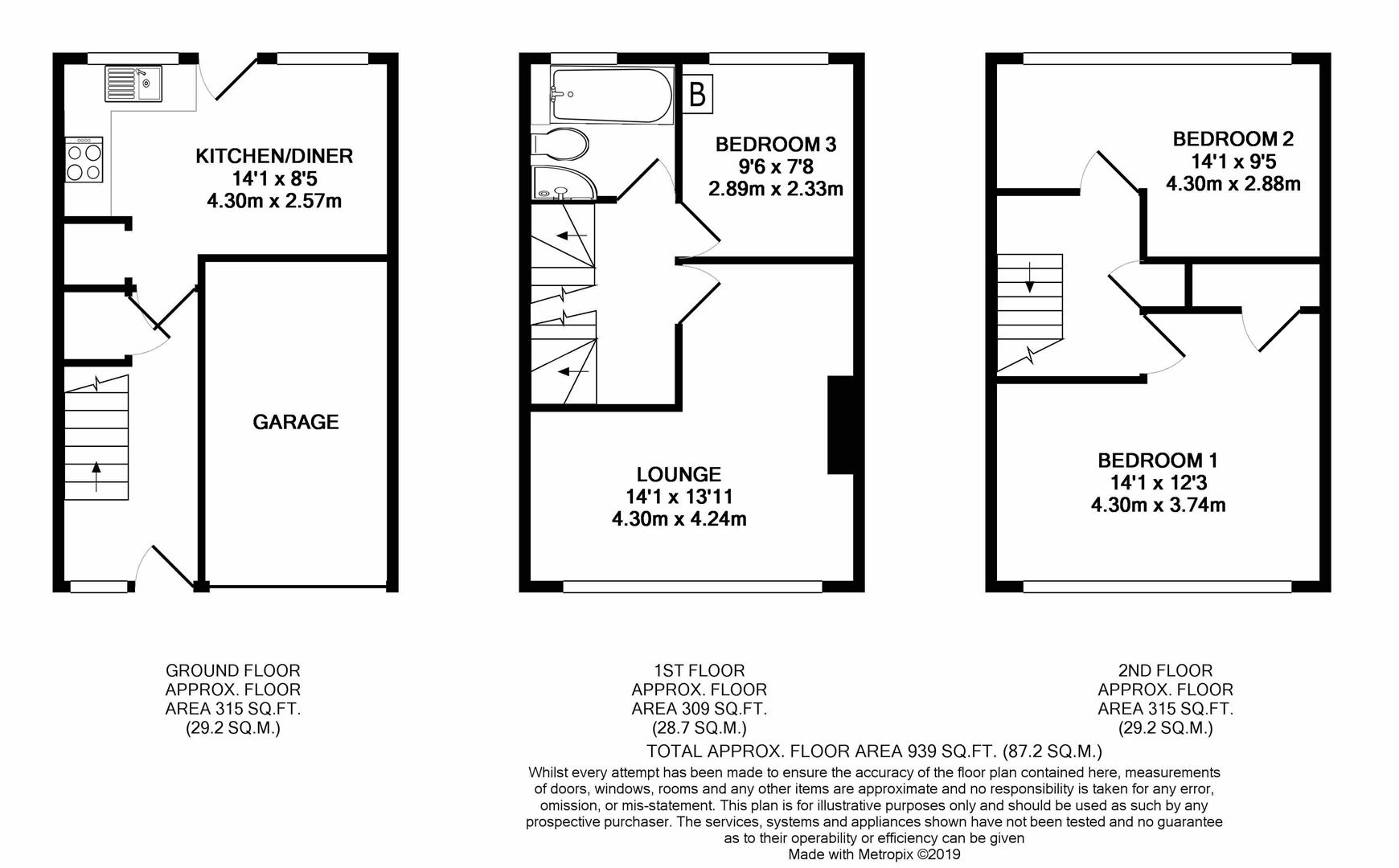 3 Bedrooms Town house for sale in Millfield, Sittingbourne ME10