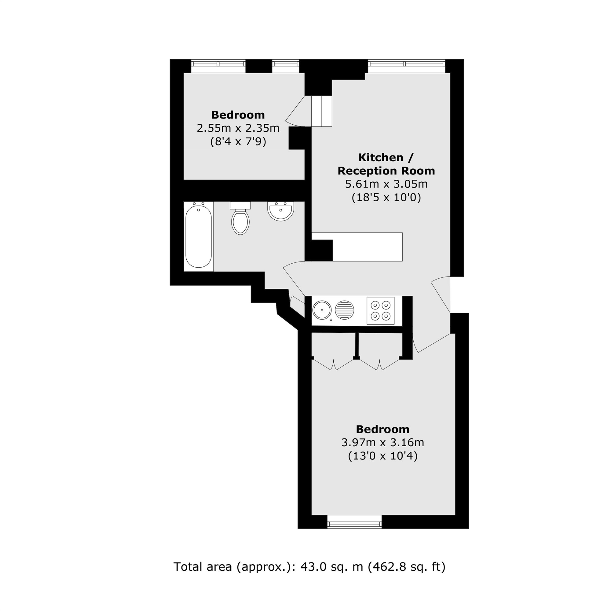 Flat 3, Rashleigh House, Thanet Street, London floorplan