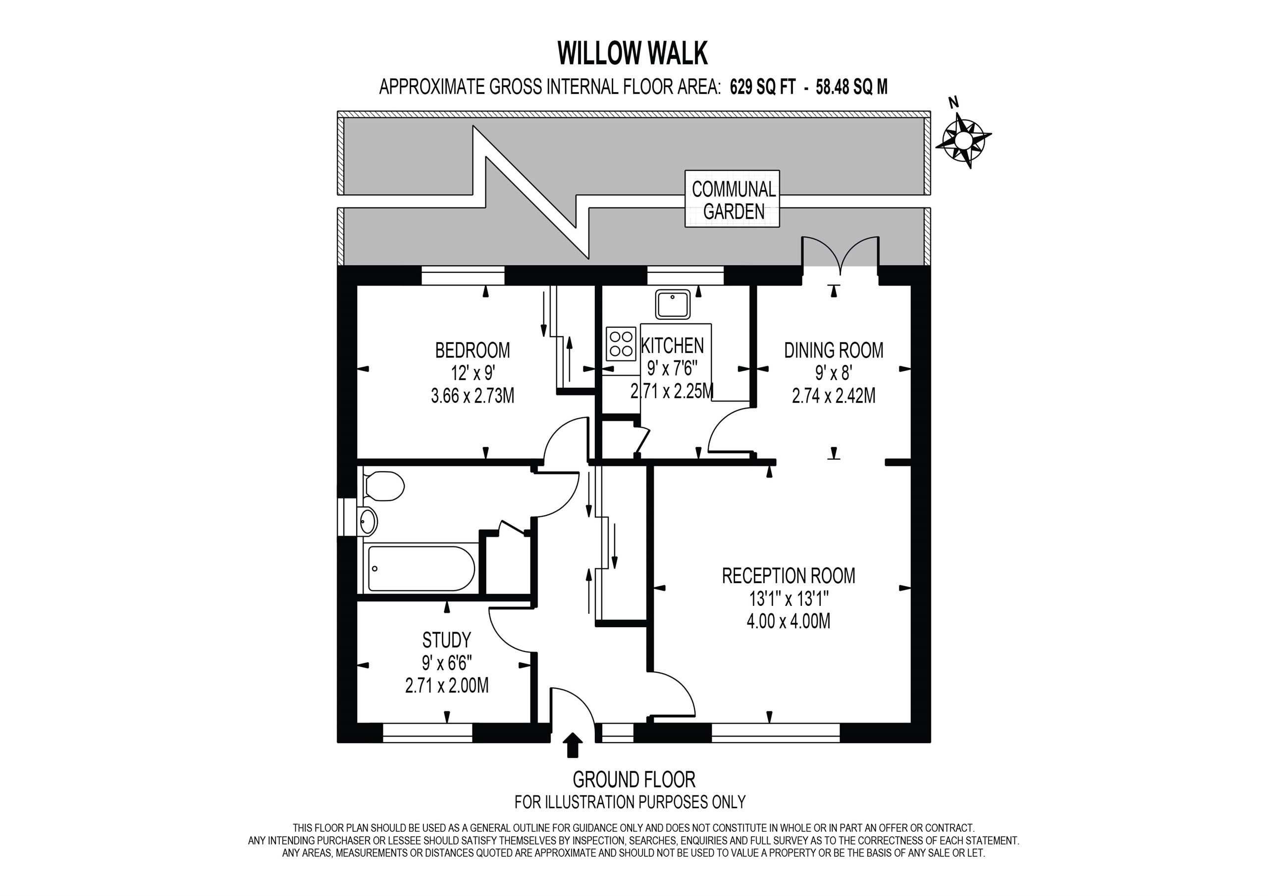 2 Bedrooms Semi-detached bungalow for sale in Willow Walk, Oaklands Park, Redhill RH1