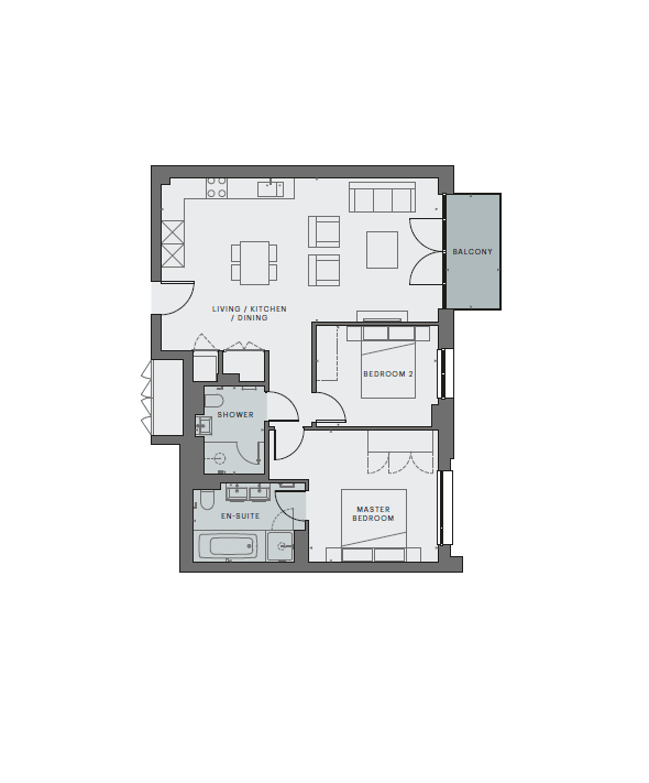 Flat 32, Camera House, 5, Pinewood Gardens, Teddington floorplan