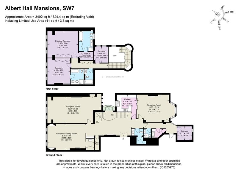 22, ALBERT HALL MANSIONS, KENSINGTON GORE, London floorplan