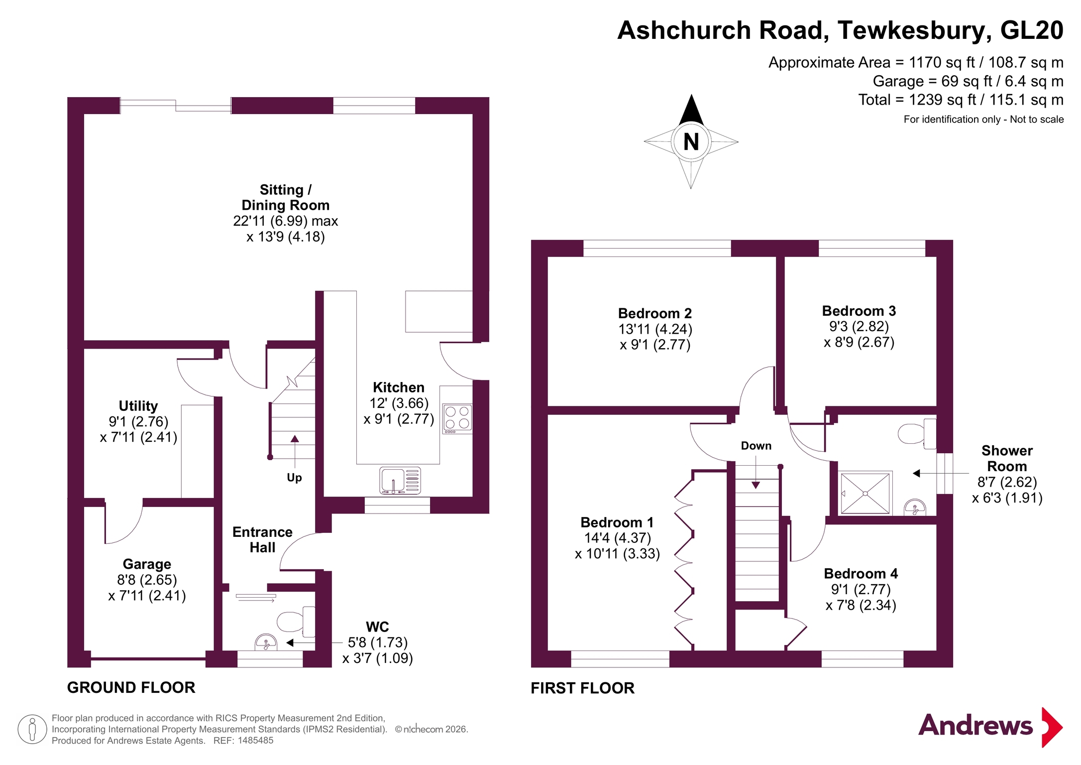 72, Ashchurch Road, Gloucestershire floorplan