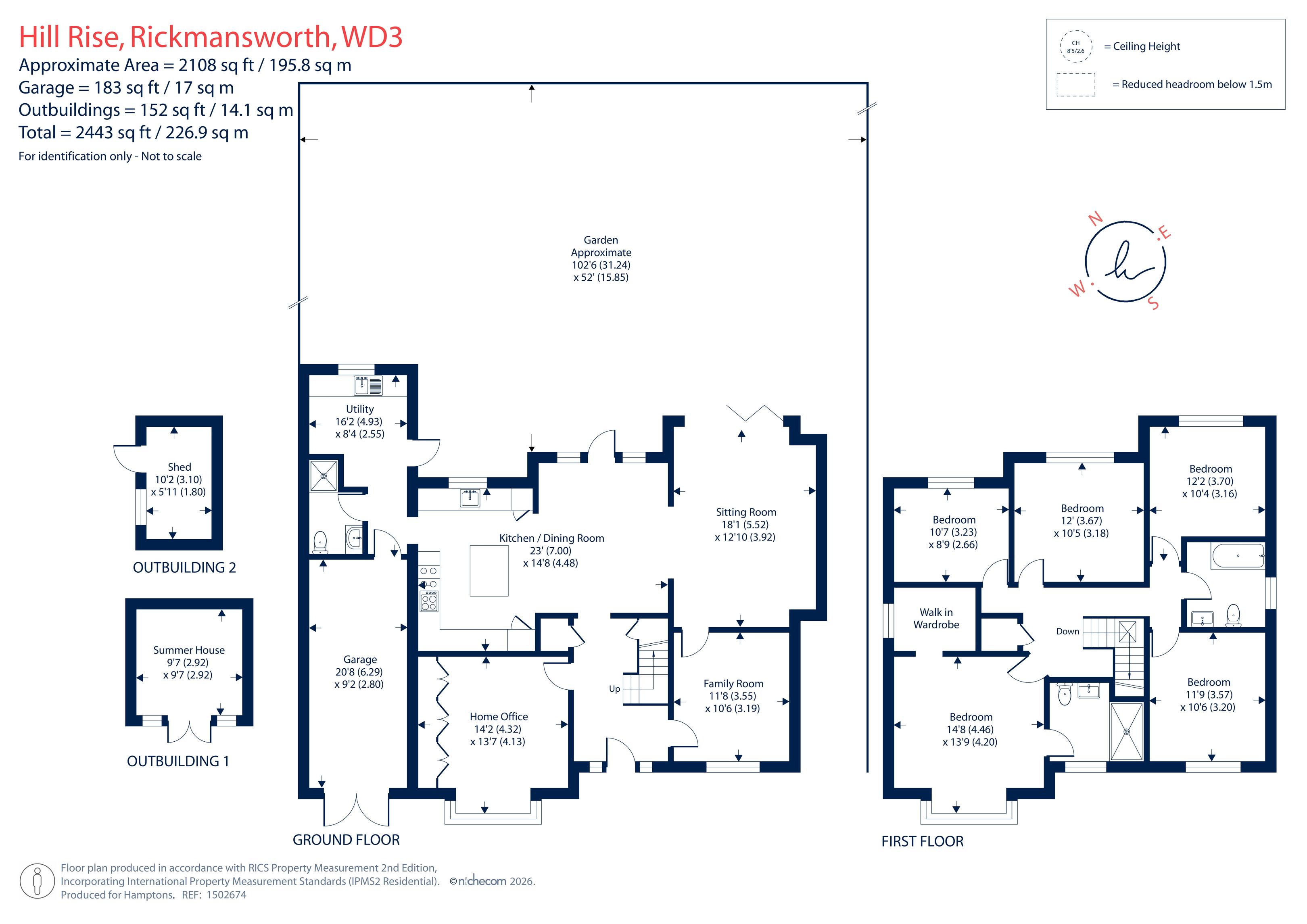 52, Hill Rise, Rickmansworth floorplan