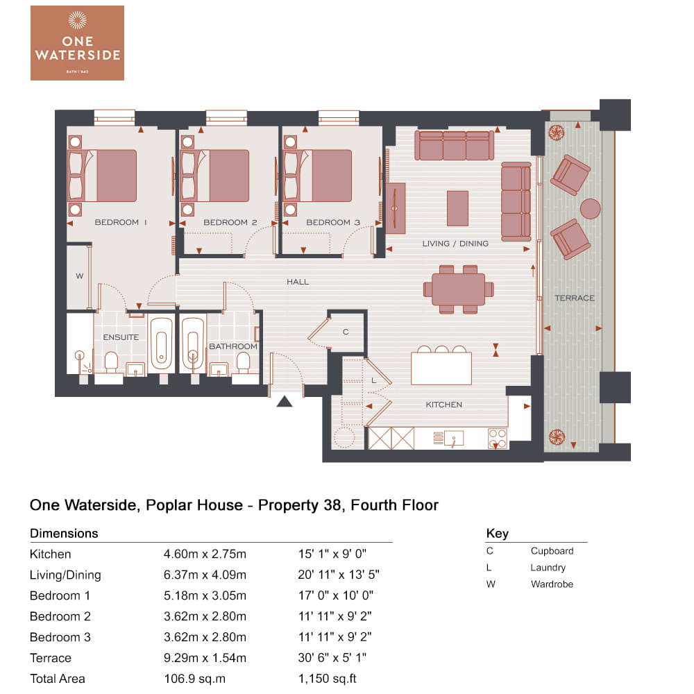 38, Bath, ba2 3ft, Bath floorplan