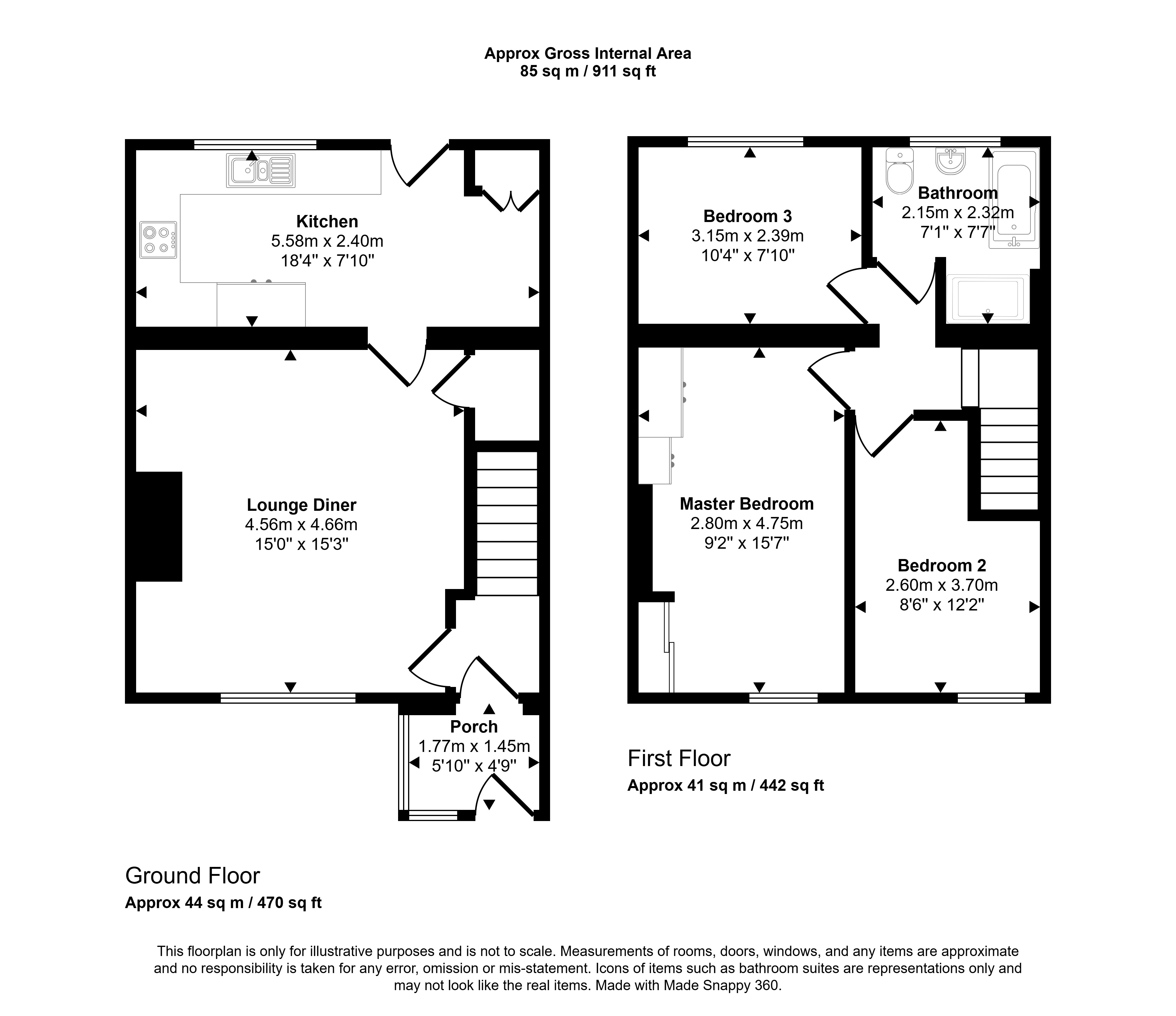 7, Cheviot View, Cramlington floorplan