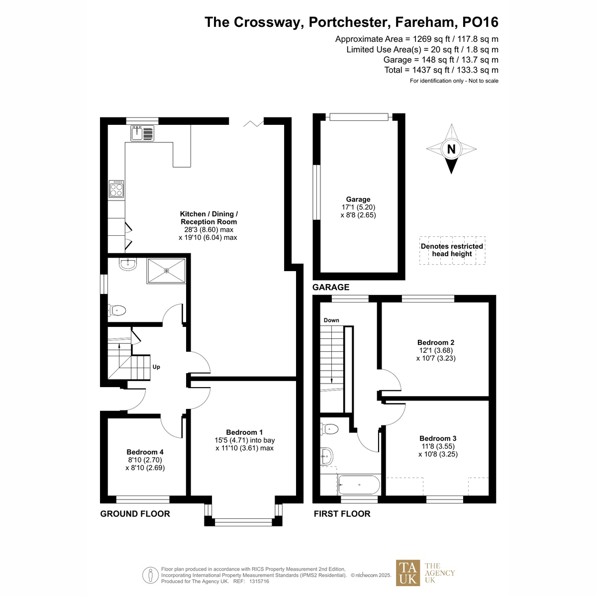 142, The Crossway, Fareham floorplan