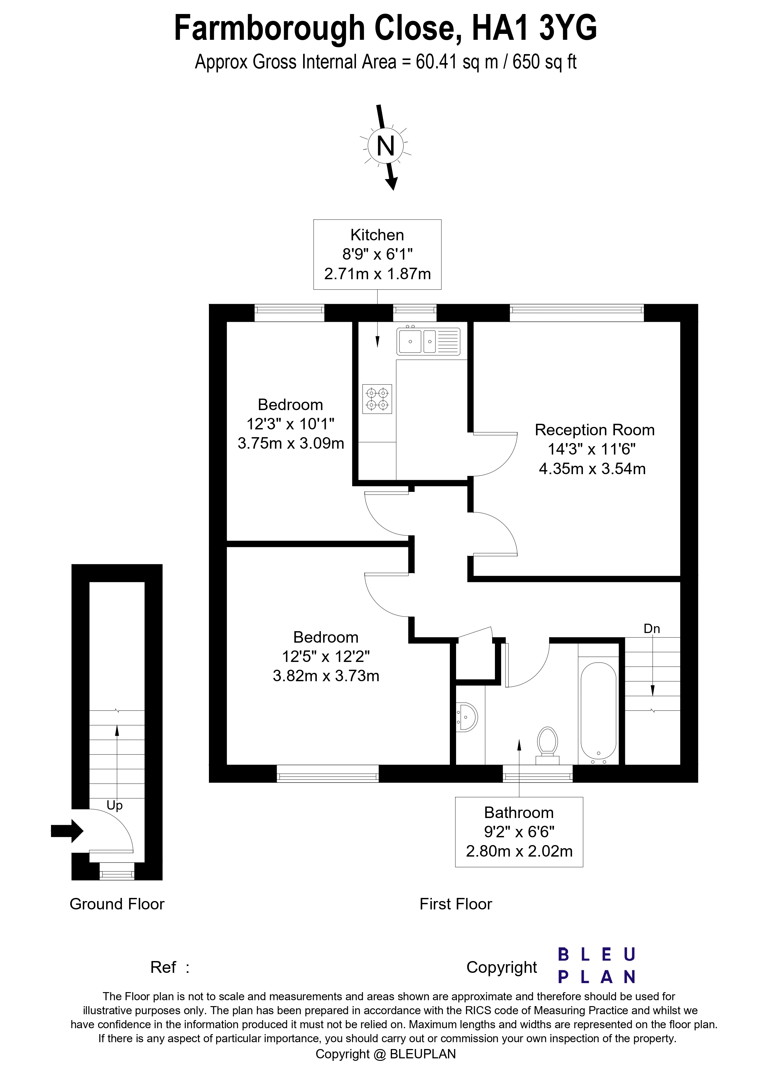 14, Farmborough Close, Harrow floorplan