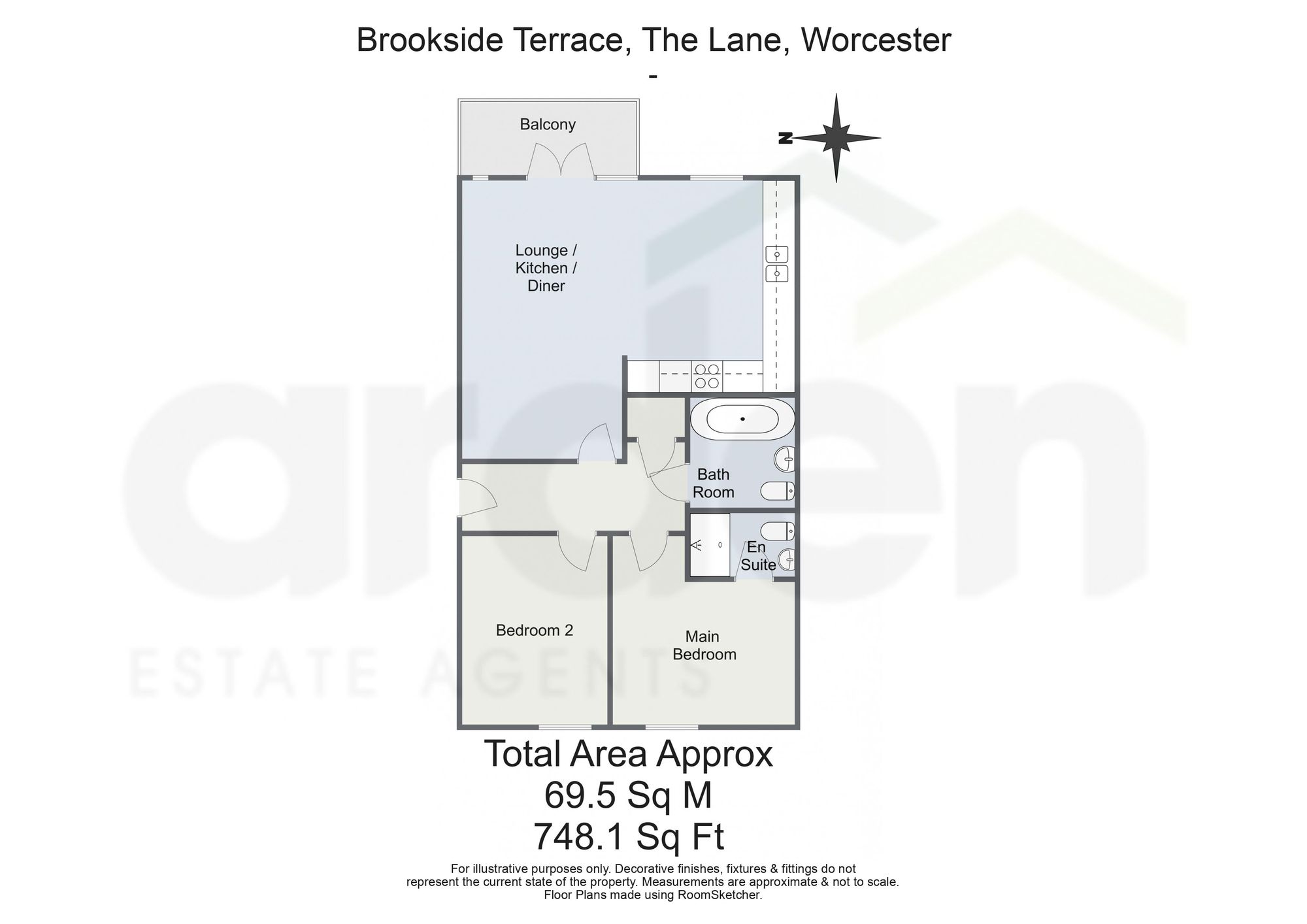 Flat 18, Brookside Terrace, Worcester floorplan