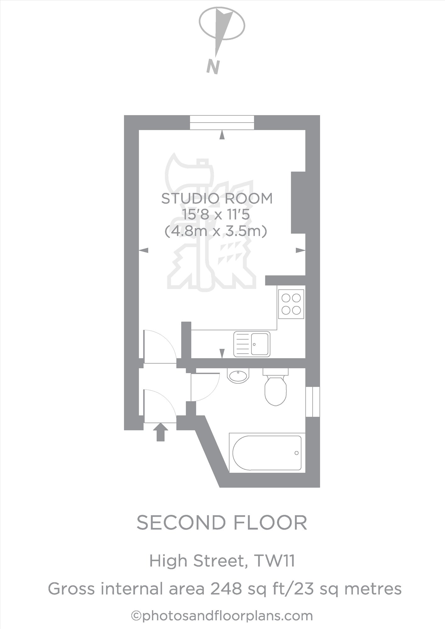 Flat 3, 76, High Street, Teddington floorplan