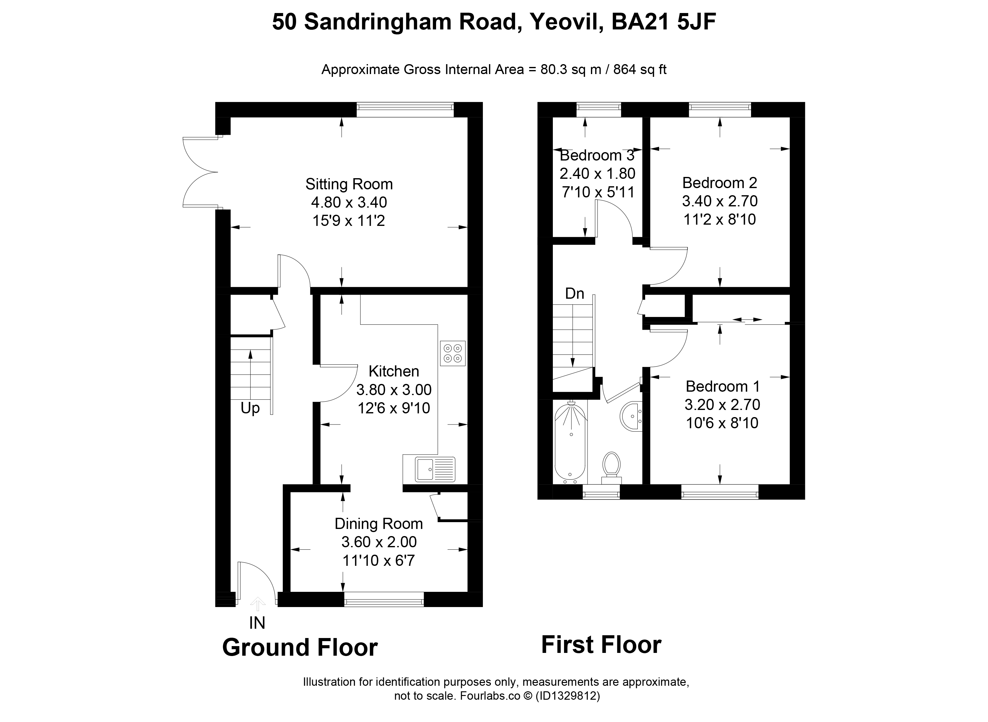 50, Sandringham Road, Yeovil floorplan