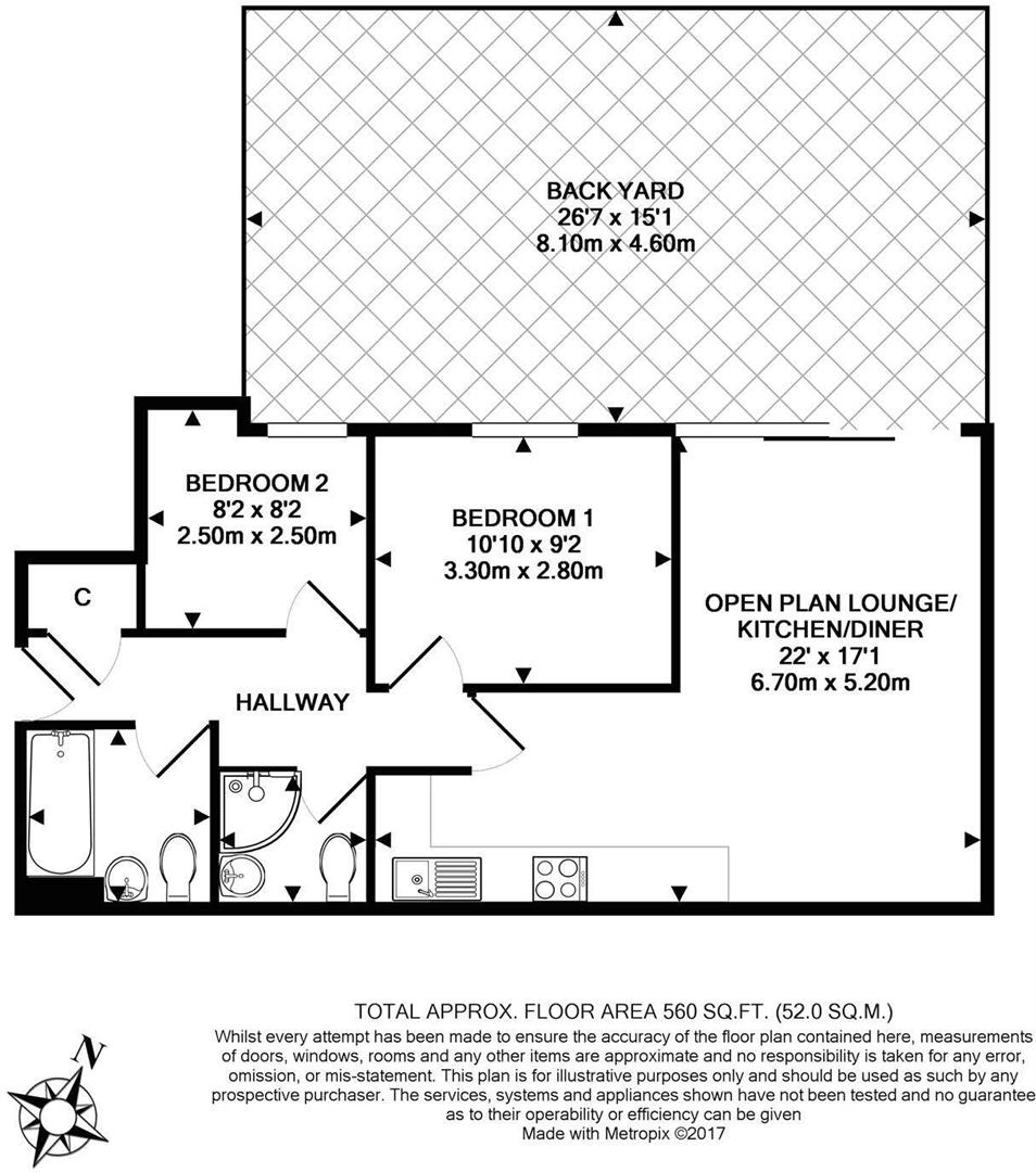 Flat 2,, Falcon Heights, 89-91 Falcon Road, London floorplan