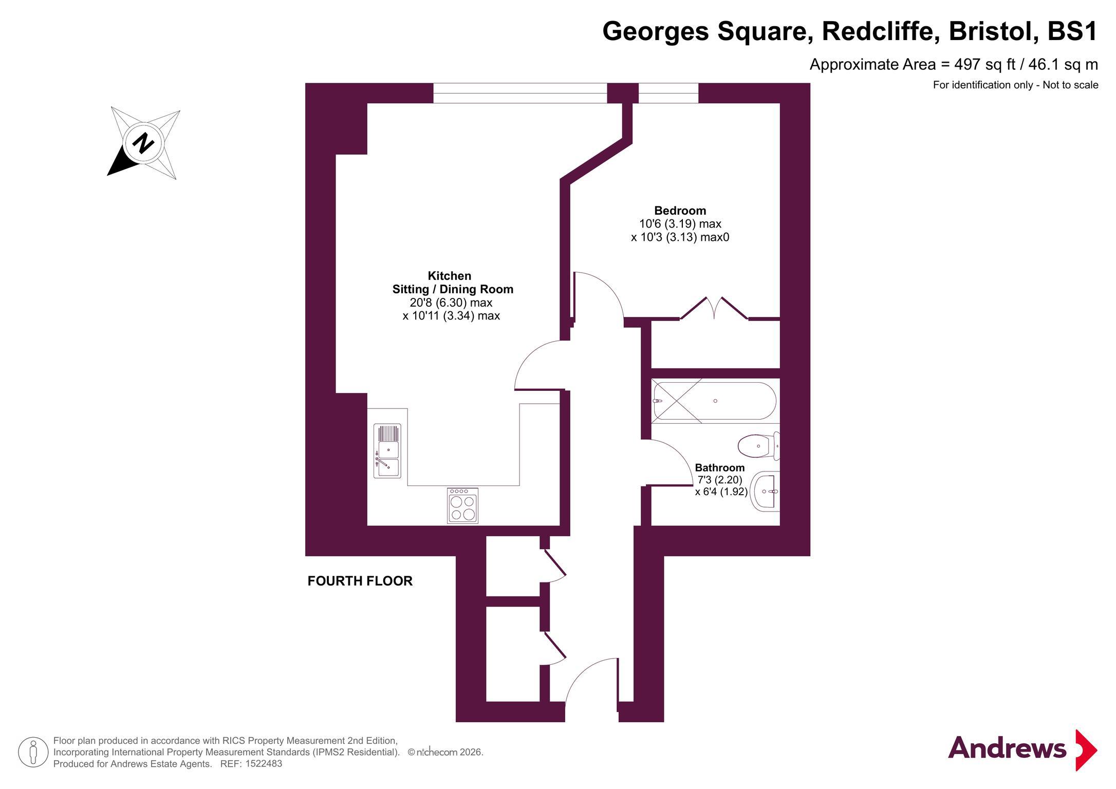 The Tower, 13, Georges Square, Bristol floorplan