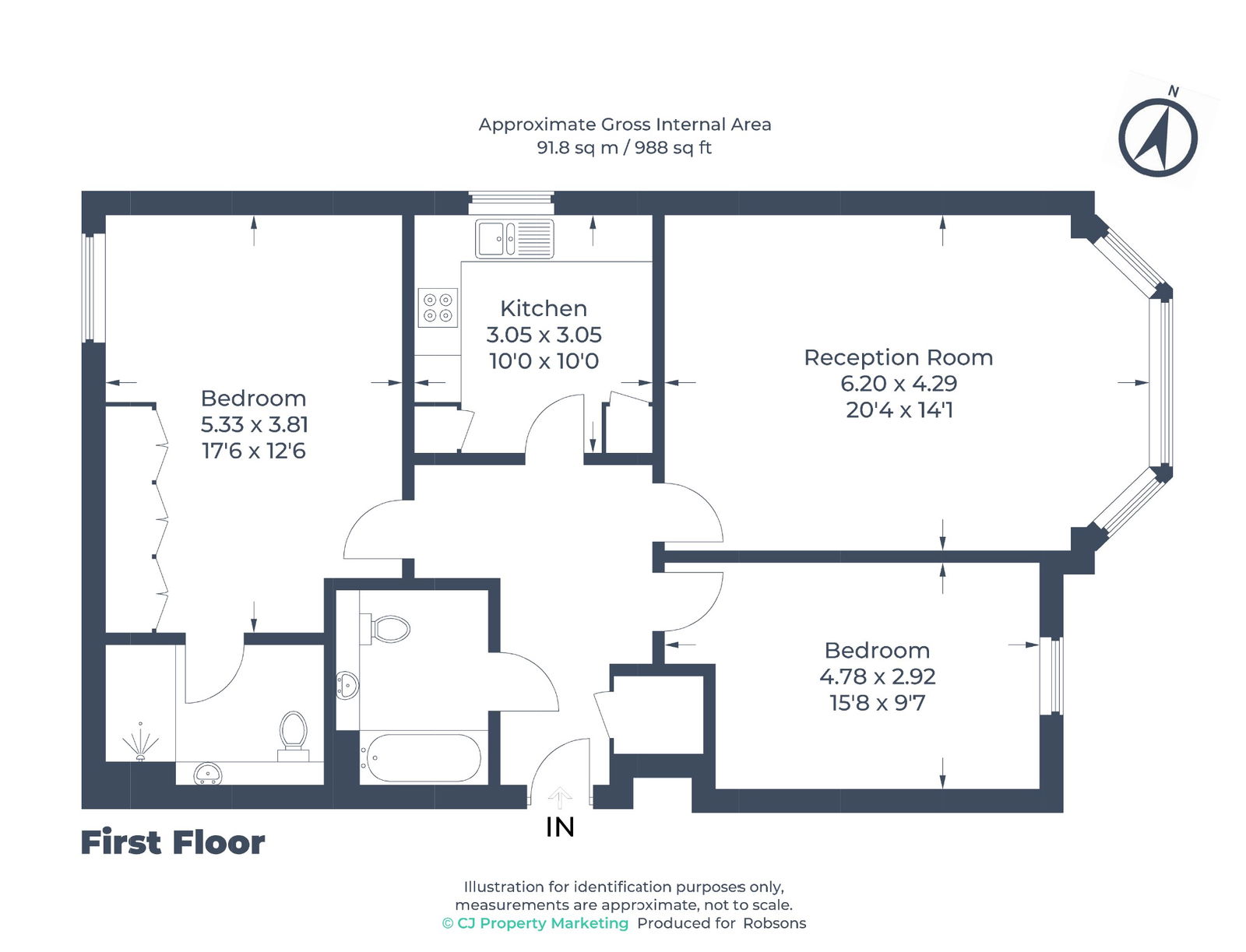 6, Flat  Eaton Court, Pinner floorplan