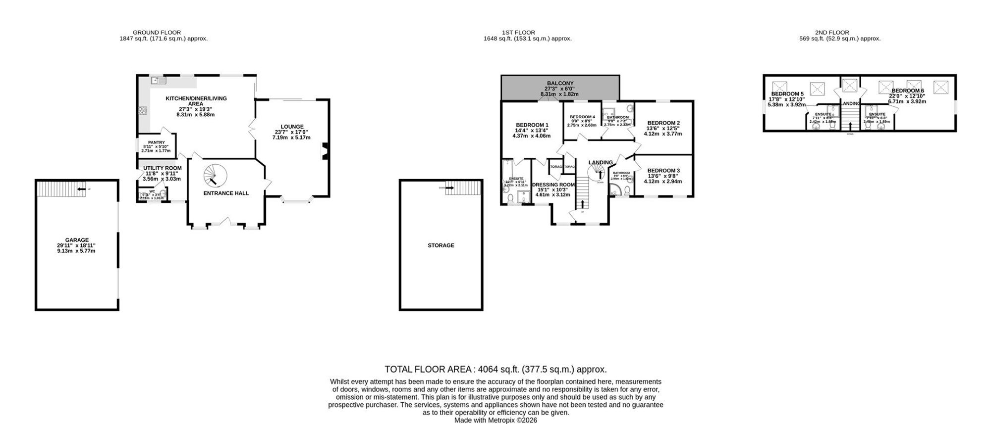 6, Rye Flatt Lane, Chesterfield floorplan