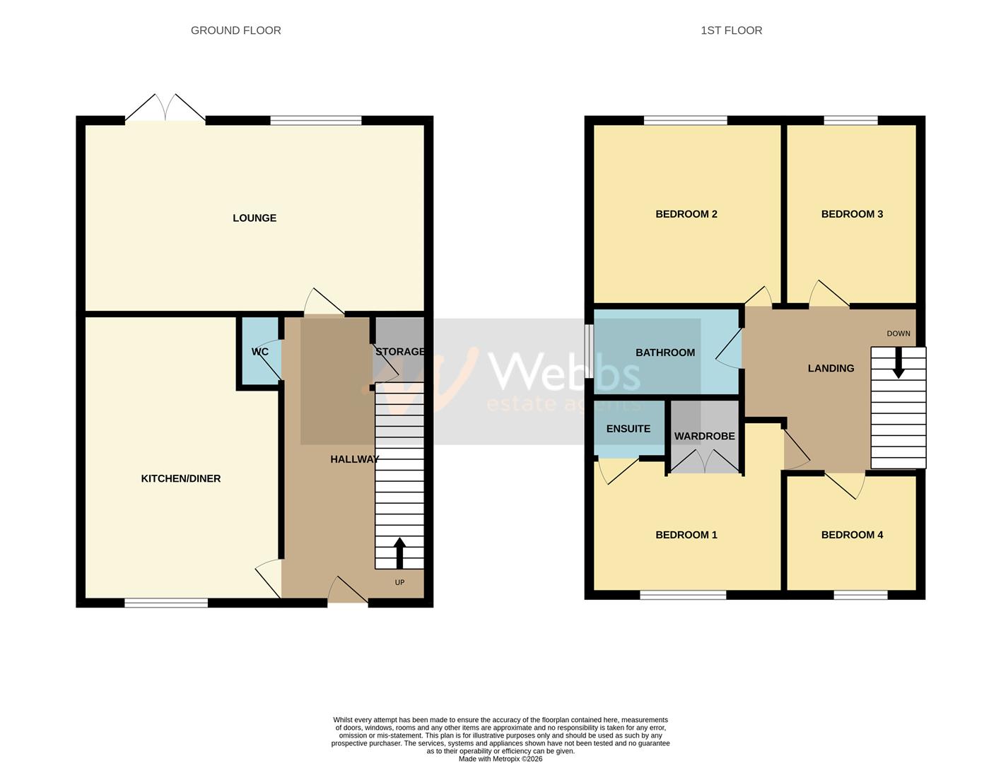 11, Scholars Close, Cannock floorplan