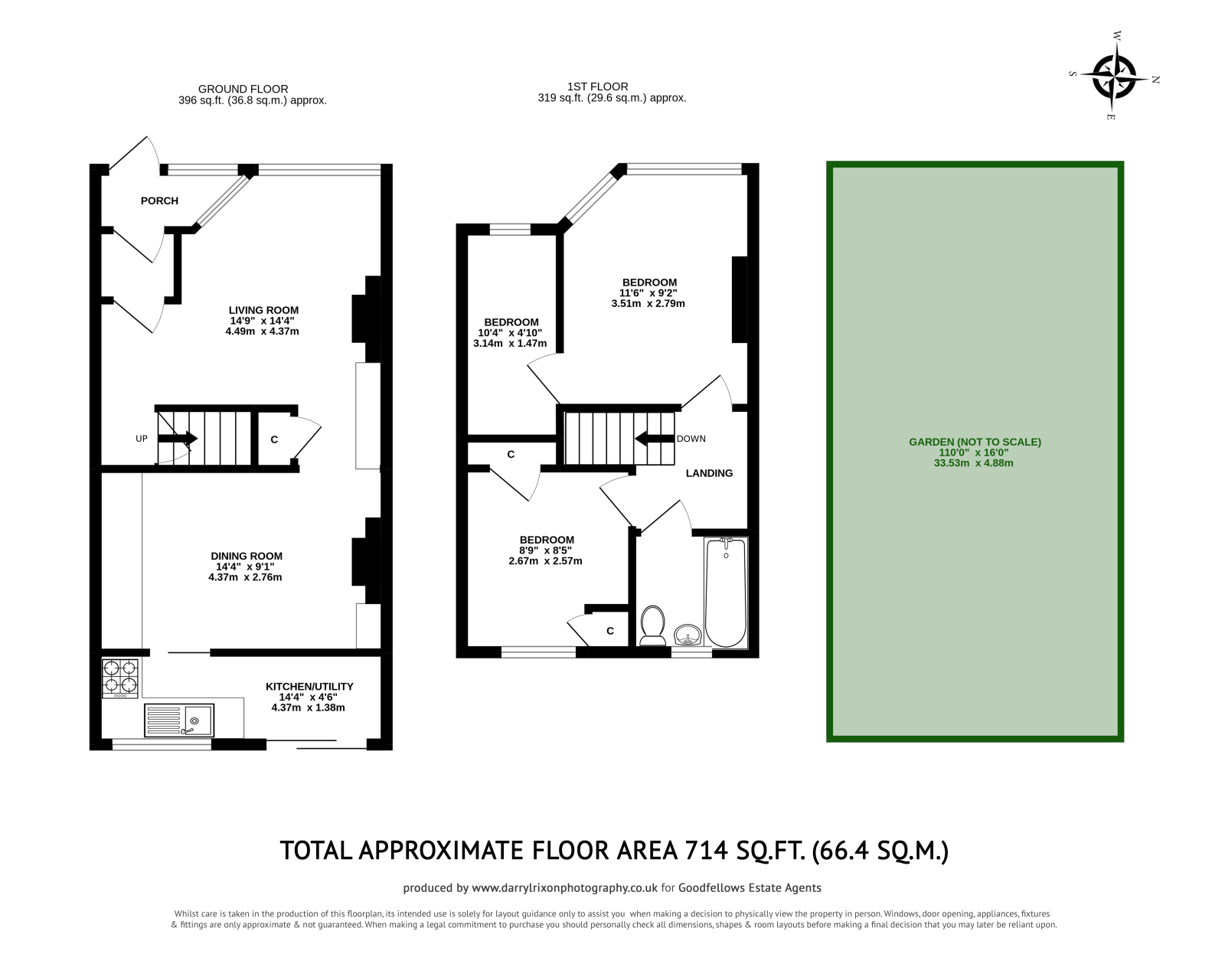 Bramcote Avenue, Mitcham CR4, 2 bedroom terraced house for sale