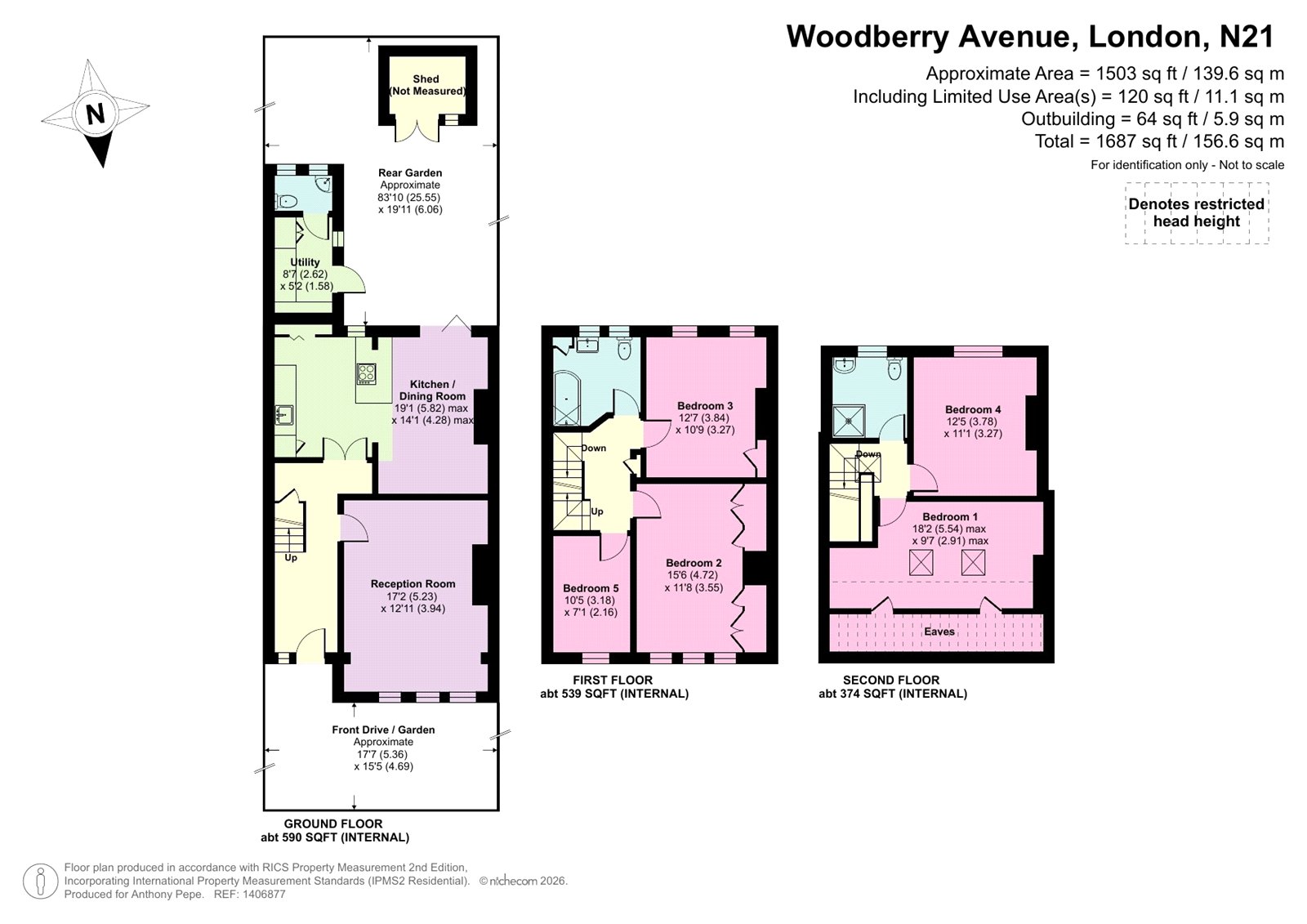 49, Woodberry Avenue, London floorplan