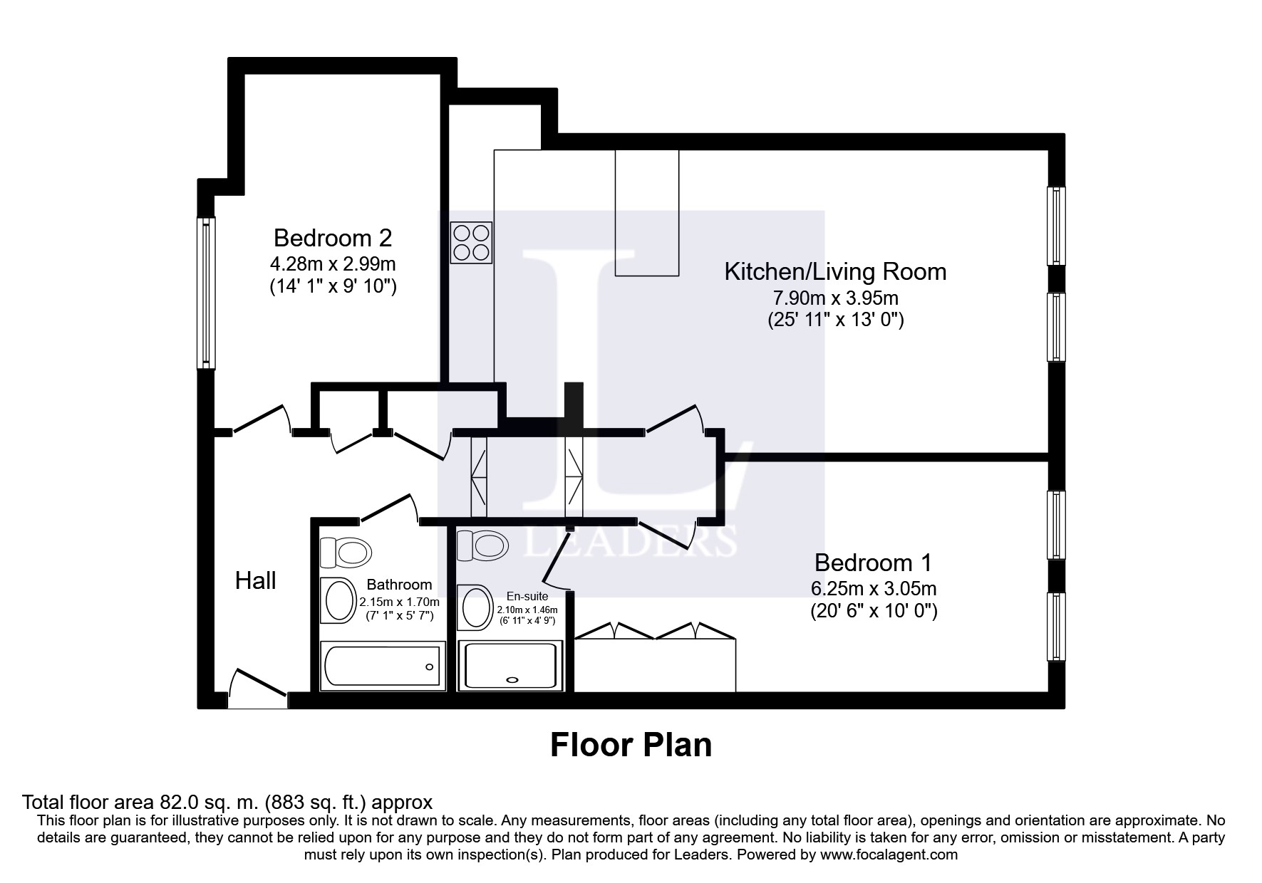 Flat 61,, Century Buildings, Manchester floorplan