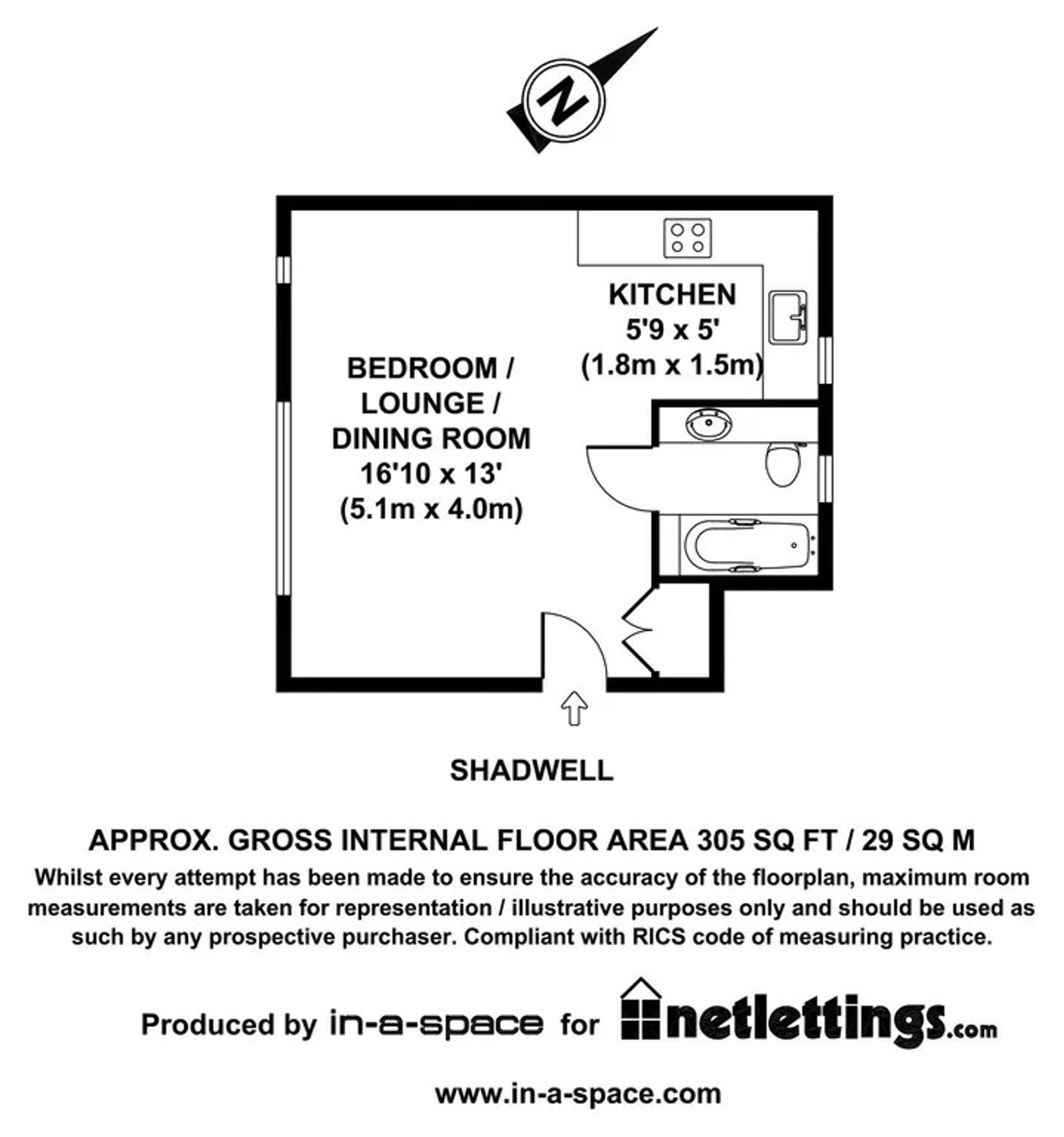 Flat 1, City East Building, London floorplan