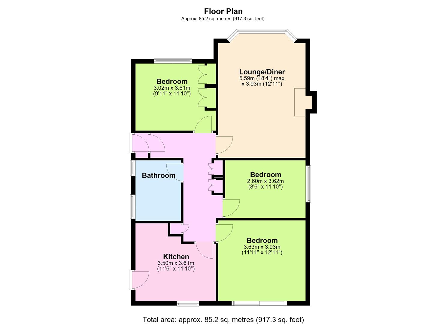 14, Cleveland Close, Worthing floorplan
