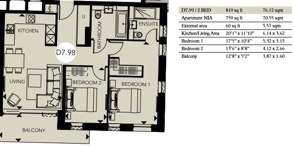 2 Bedrooms Flat for sale in Skylark Point, Woodberry Grove, London N4