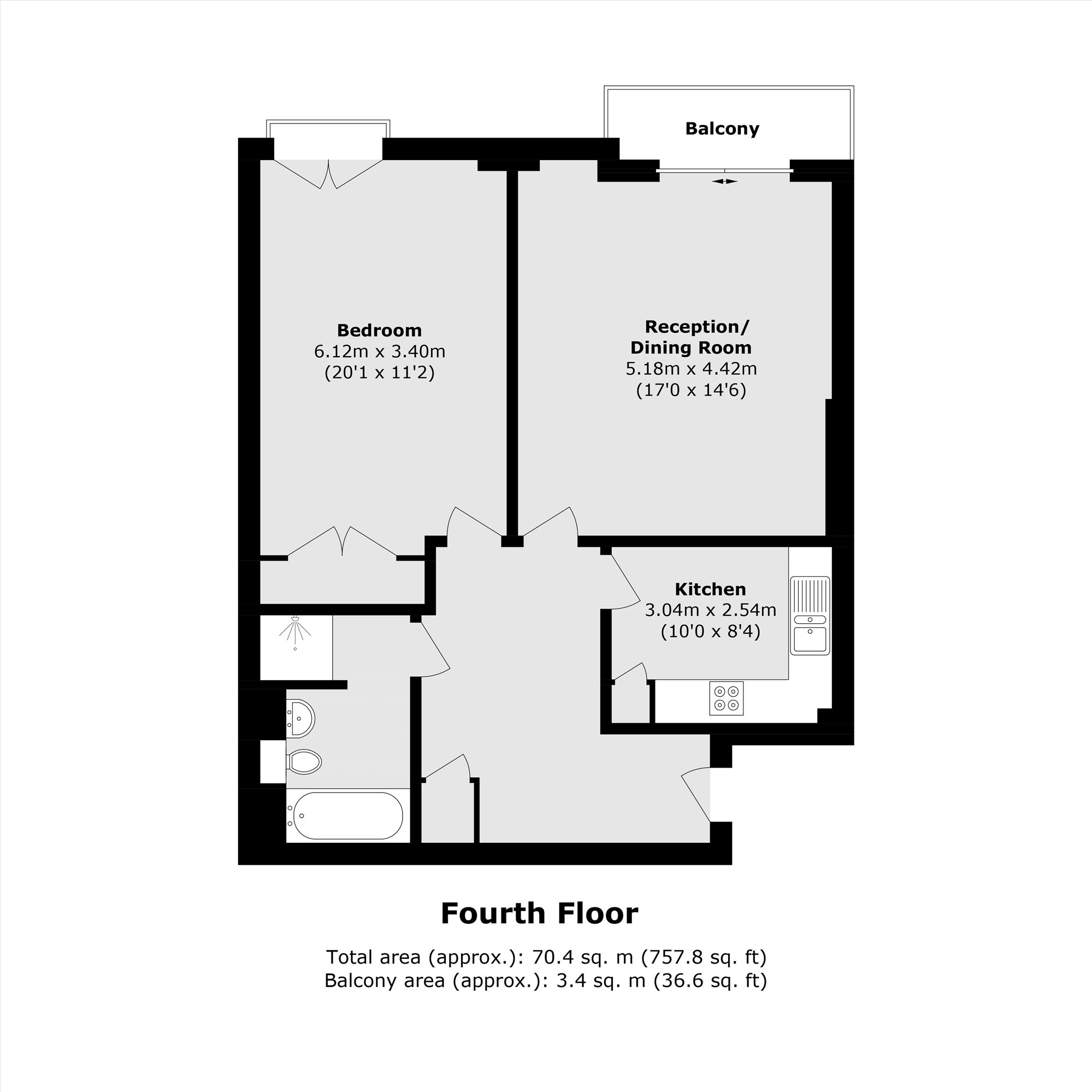 Flat 120, Artillery Mansions, Victoria Street, London floorplan
