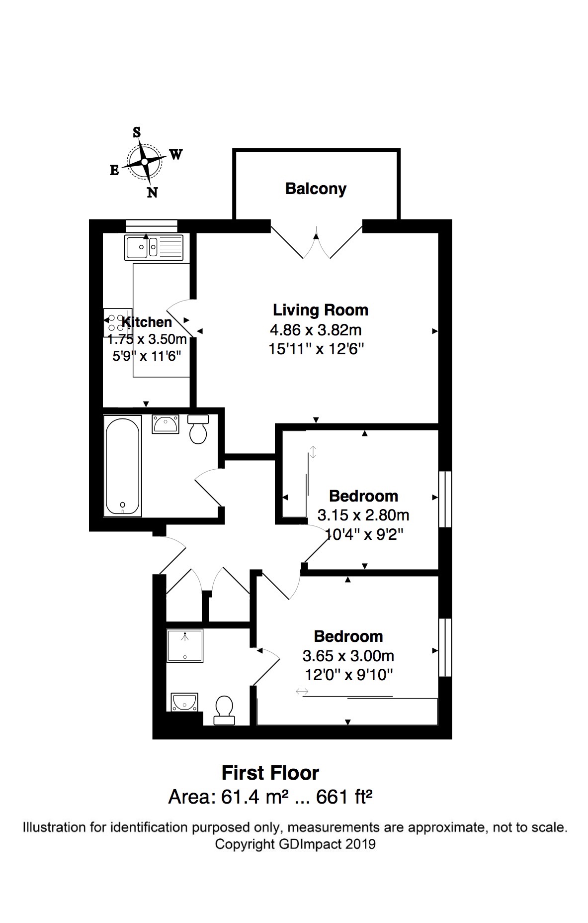 2 Bedrooms Flat for sale in St Vincent's Court, Brighton Marina Village, Brighton BN2