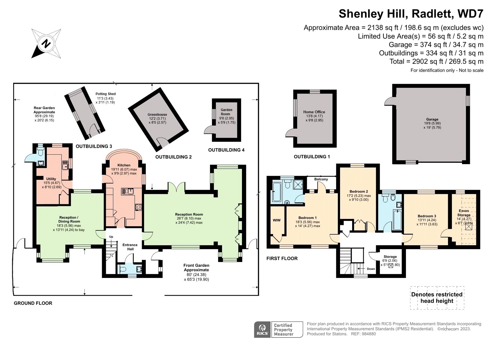Shenley Hill, Radlett, Hertfordshire WD7, 3 bedroom detached house for sale 64657941
