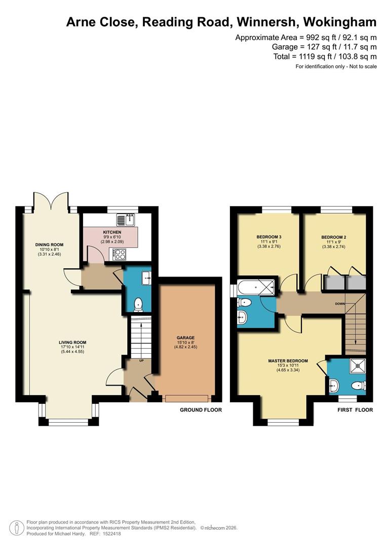 6, Arne Close, Winnersh floorplan