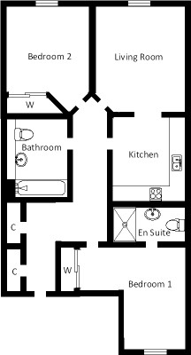 2 Bedrooms Flat for sale in Kings Gait, Girvan KA26