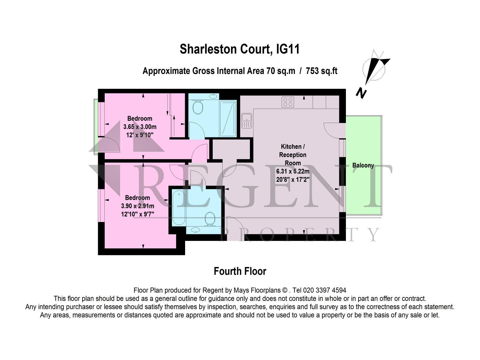 2 Bedrooms Flat to rent in Sharleston Court, Abbey Road IG11