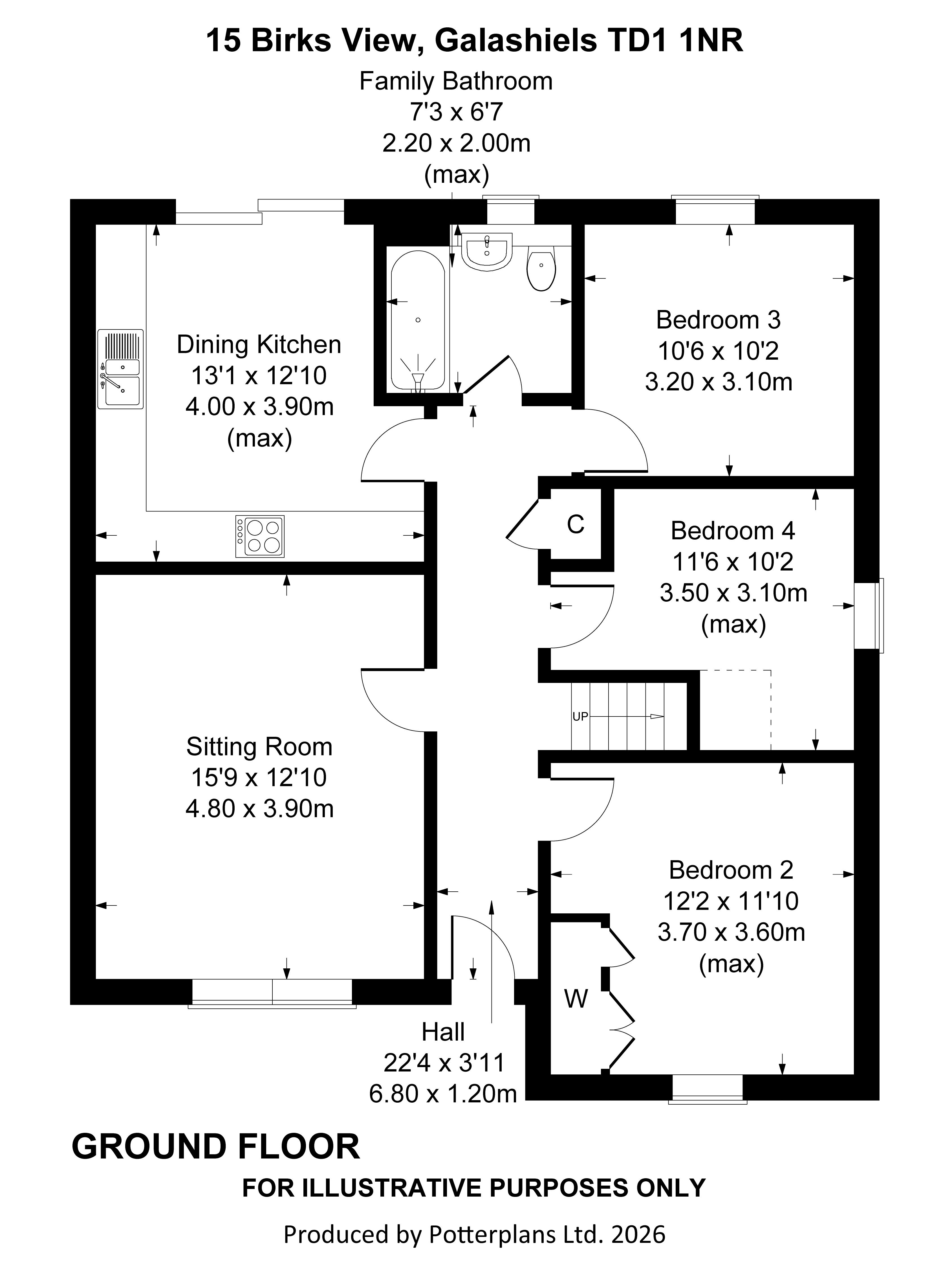 15, Birks View, Galashiels floorplan
