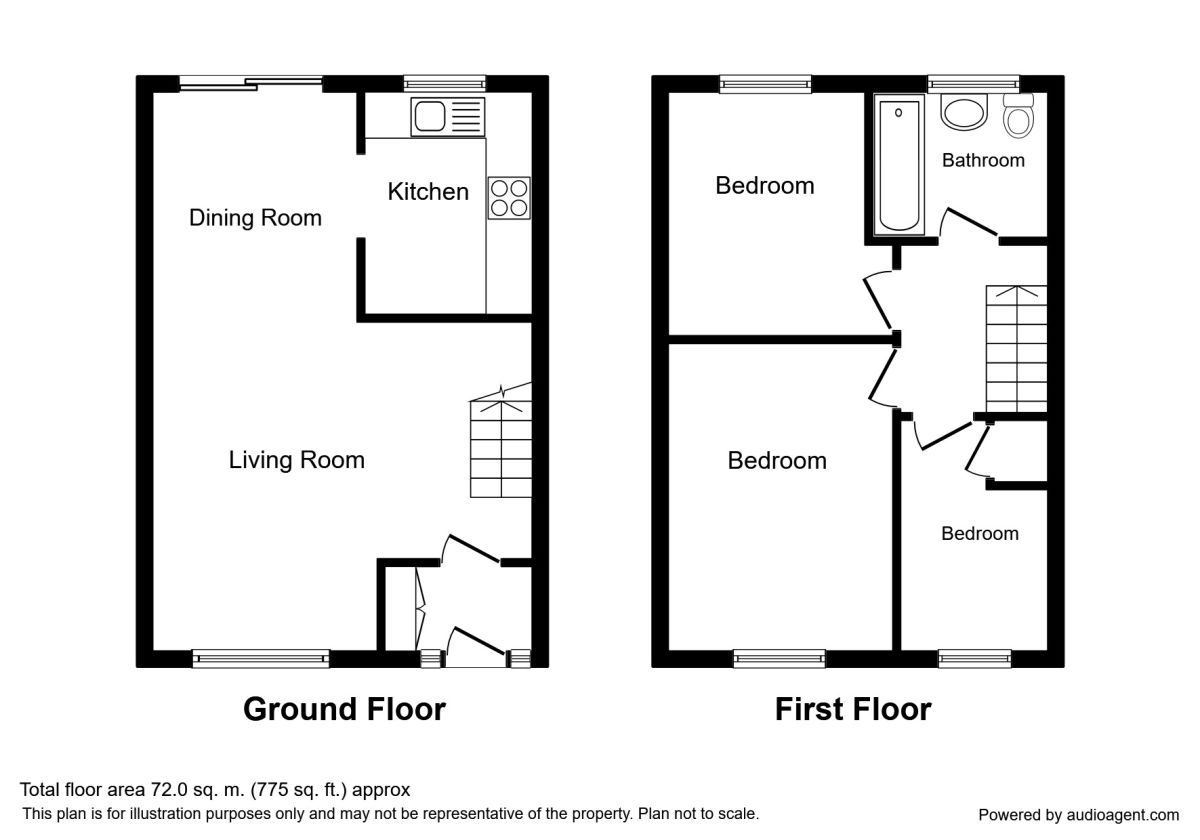 3 Bedrooms Terraced house to rent in Halsey Drive, Hitchin SG4