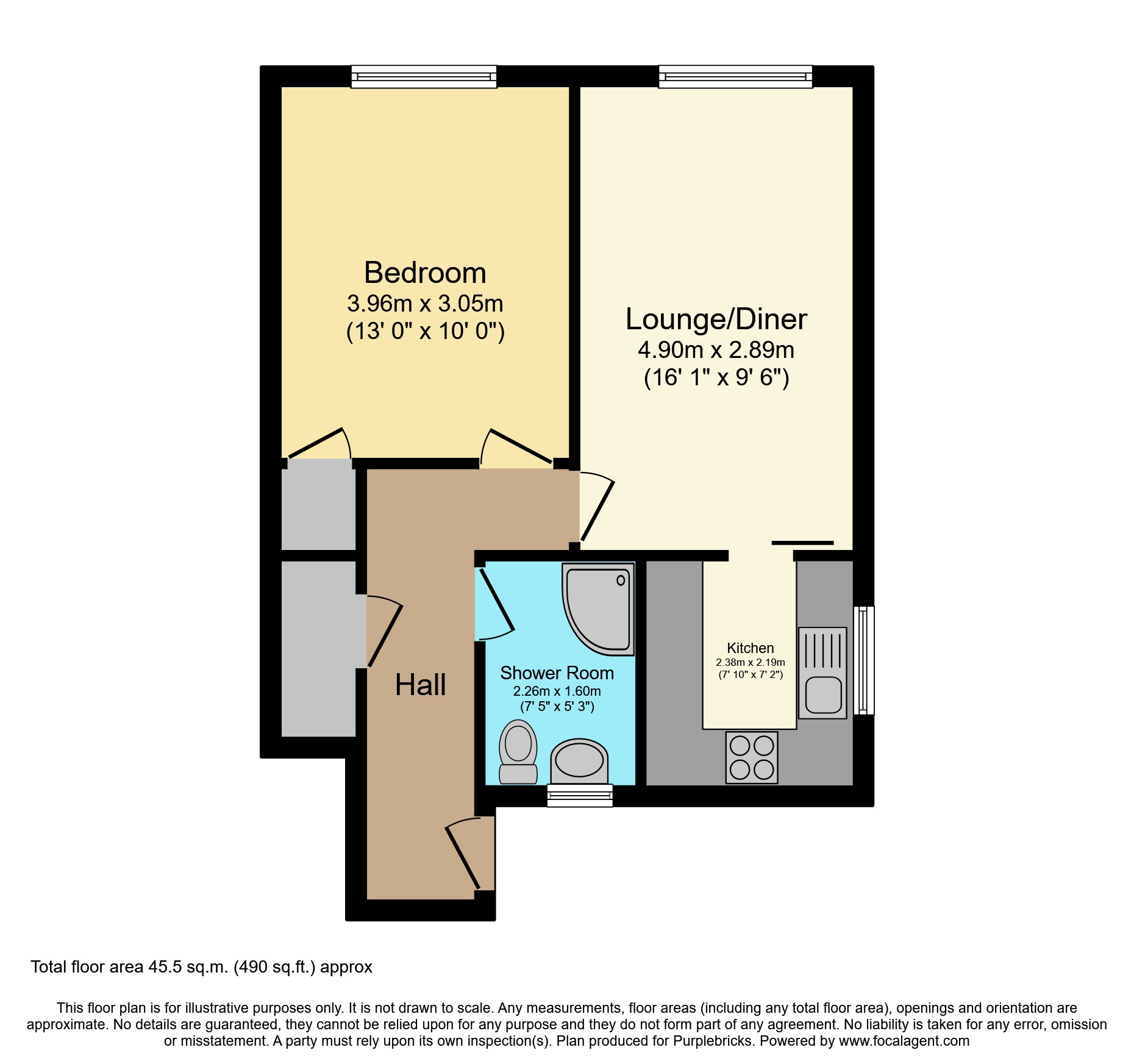 10 Hanover Court, York Close, Horsham floorplan