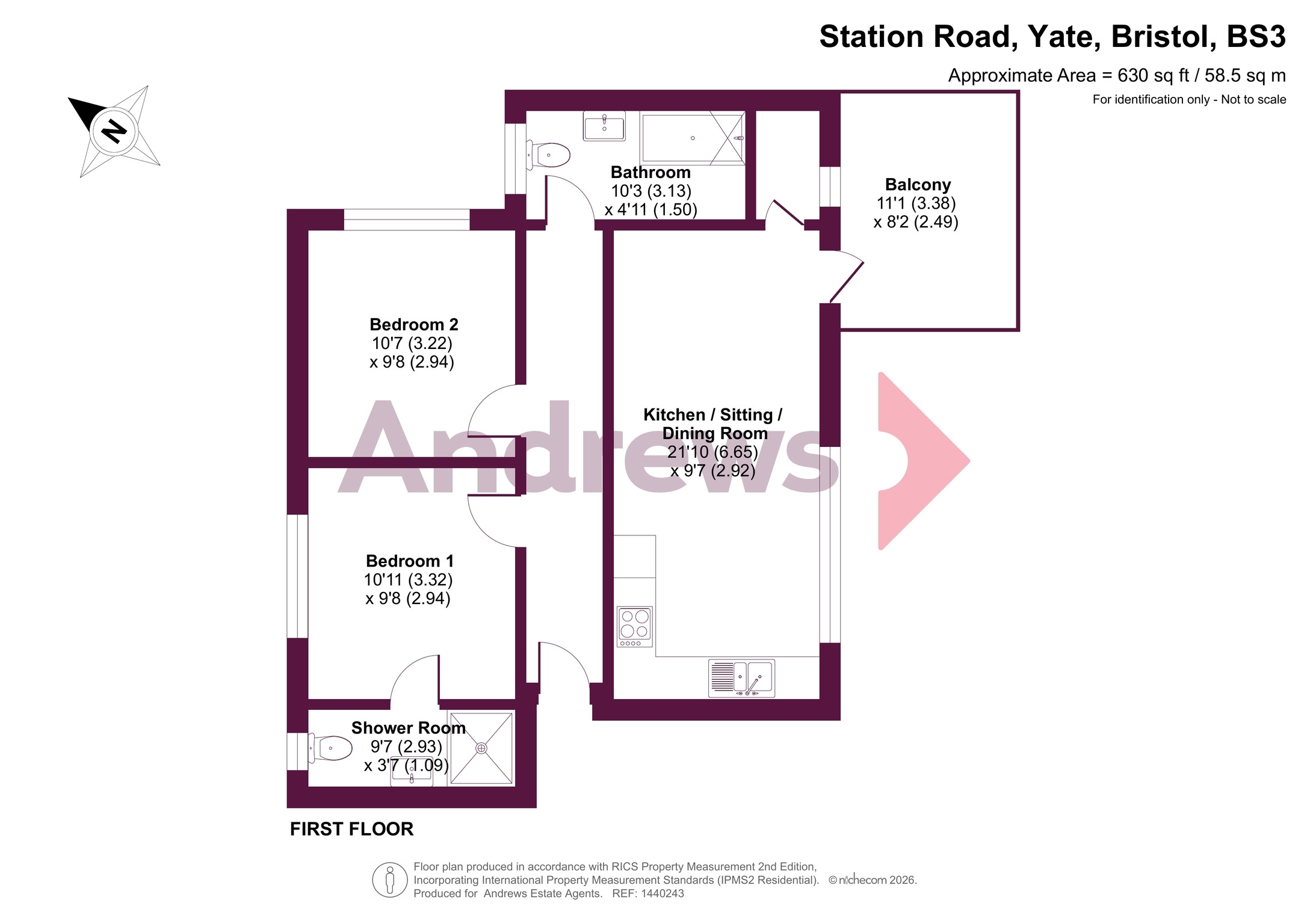 Flat 7, Willow Tree Apartments,, Station Road, Bristol floorplan