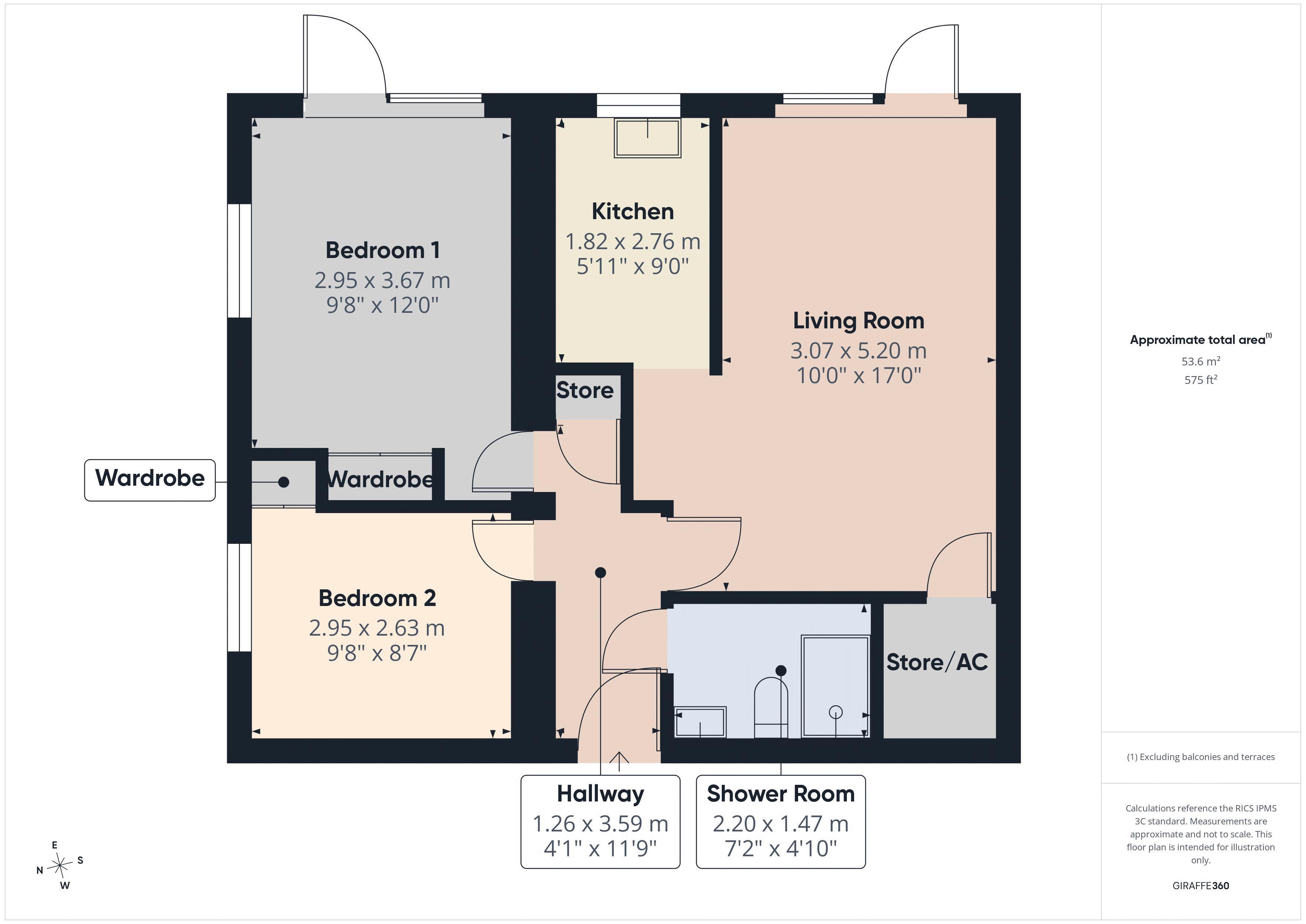 12a Valley Court, Beechwood Gardens, Caterham floorplan