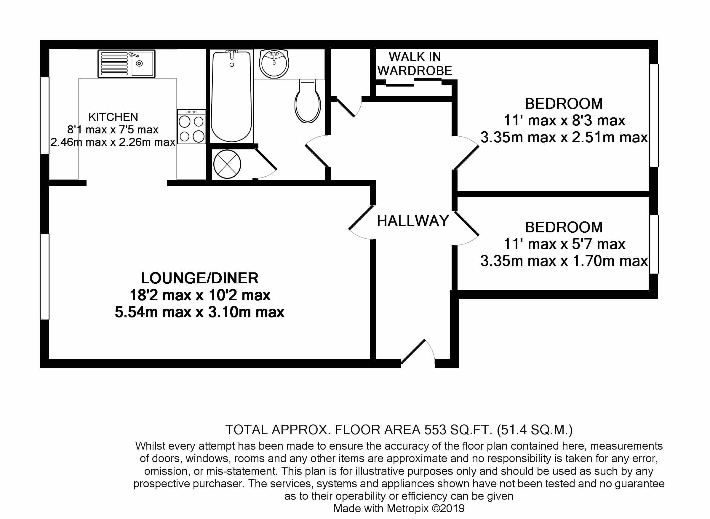 2 Bedrooms Flat to rent in Tucker Road, Ottershaw, Surrey KT16