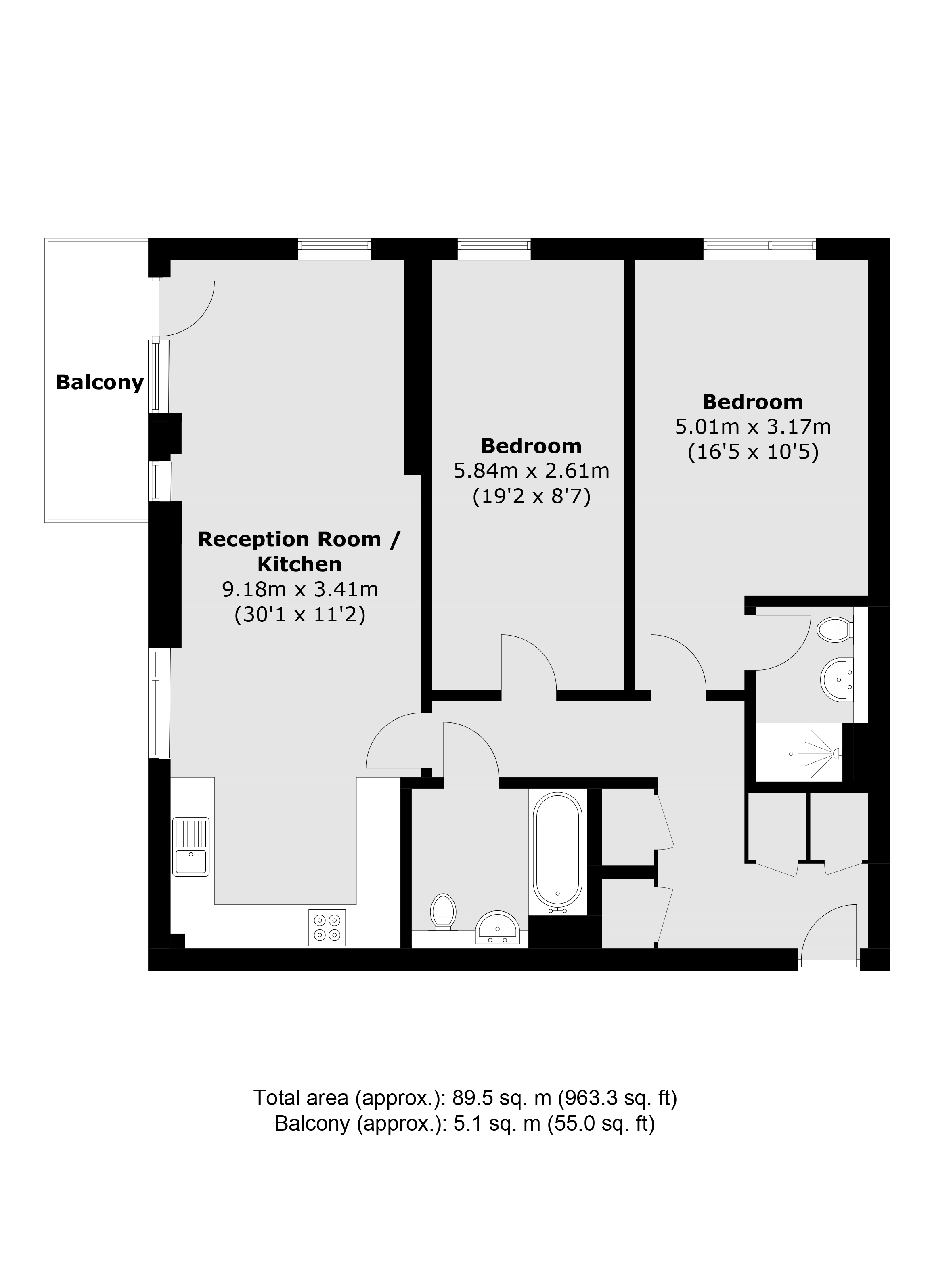 46, Lowe House, 12, Hebden Place, London floorplan