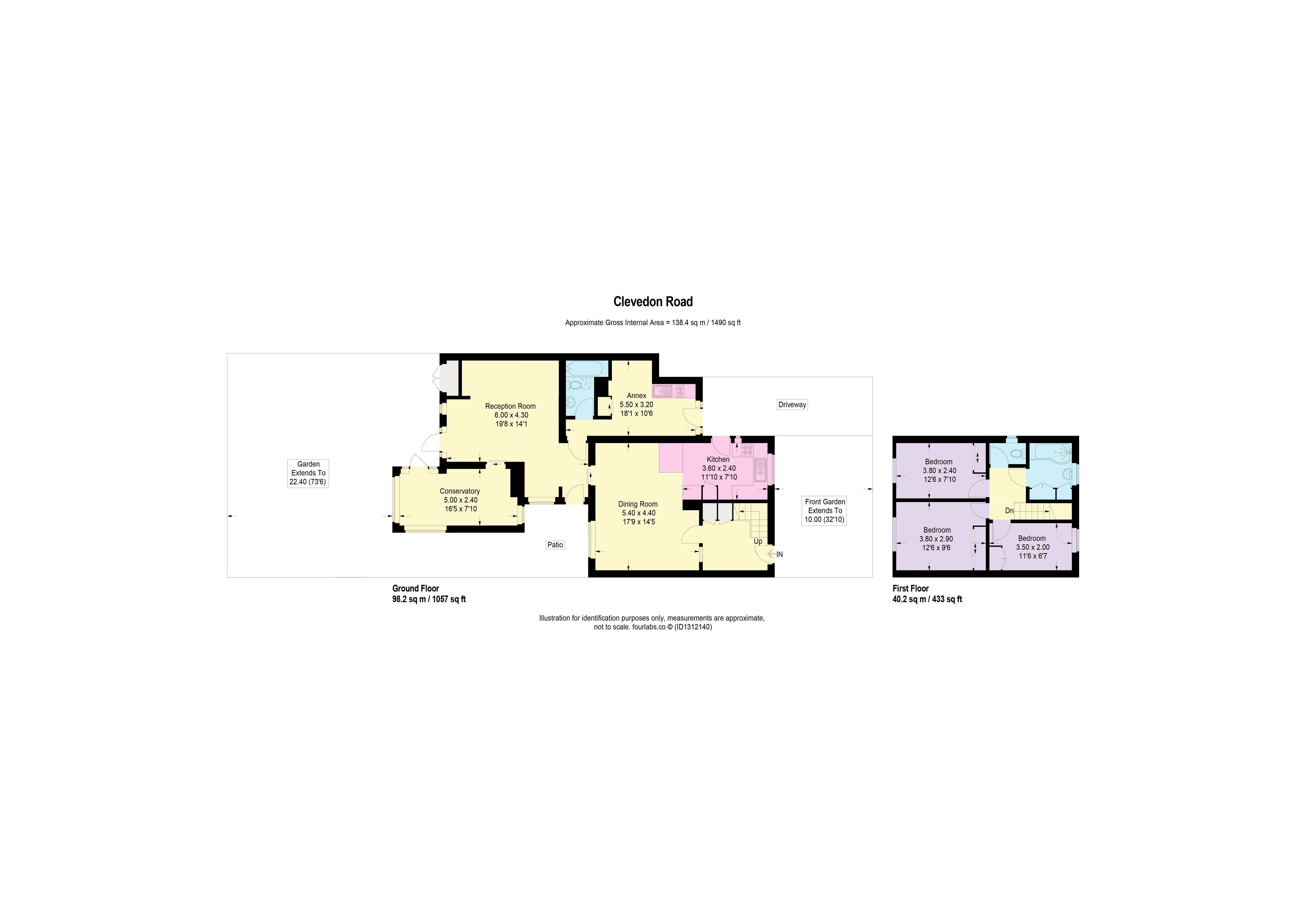 18, Clevedon Road, Twickenham floorplan