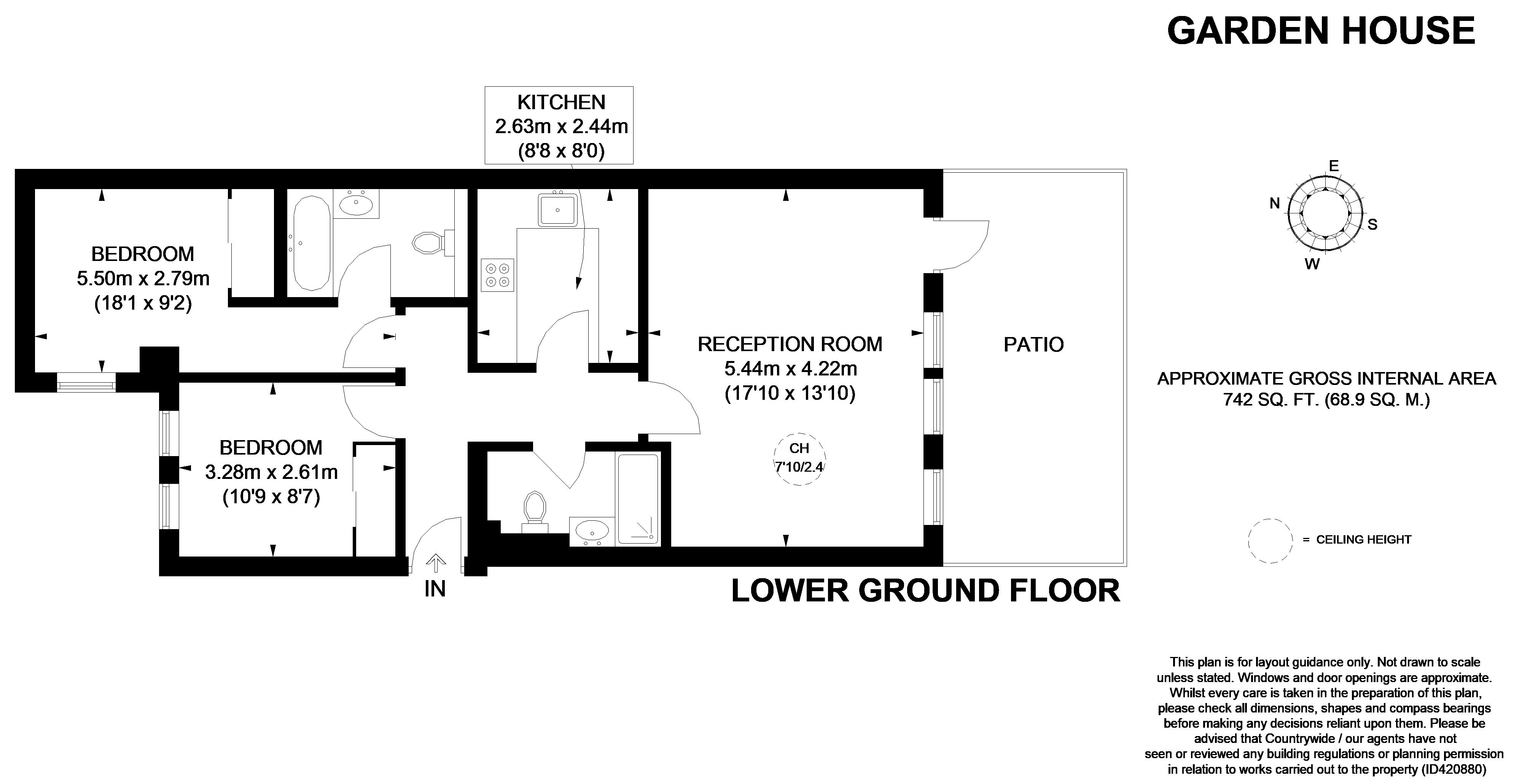 Flat B1, Garden House, 86-92, Kensington Gardens Square, London floorplan